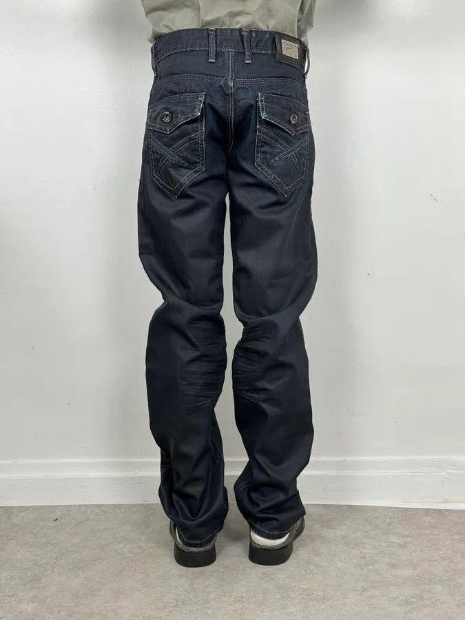 Vintage 2000s Black Waxed Effect Obscure Denim Jeans Size US 32 / EU 48 - 4 Thumbnail