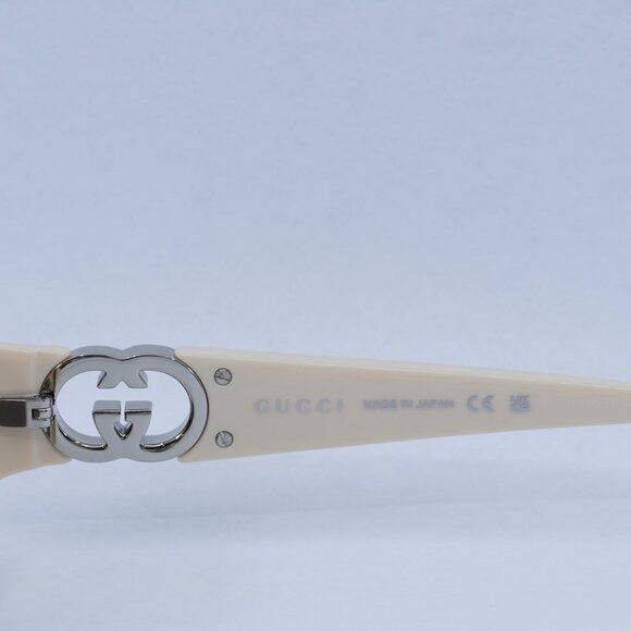 Gucci 🕶️ New Gucci GG1662SA 004 Sunglasses - Ivory Frame Size ONE SIZE - 7 Thumbnail