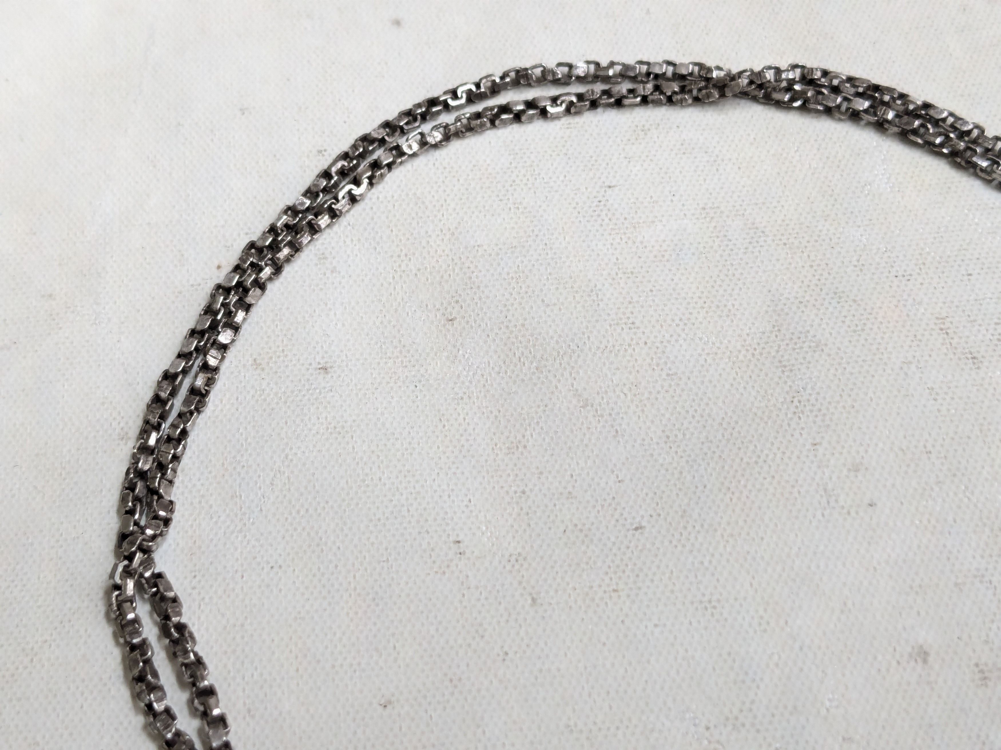 Jewelry Vintage Sterling Silver Box Necklace square 25" Size ONE SIZE - 7 Thumbnail
