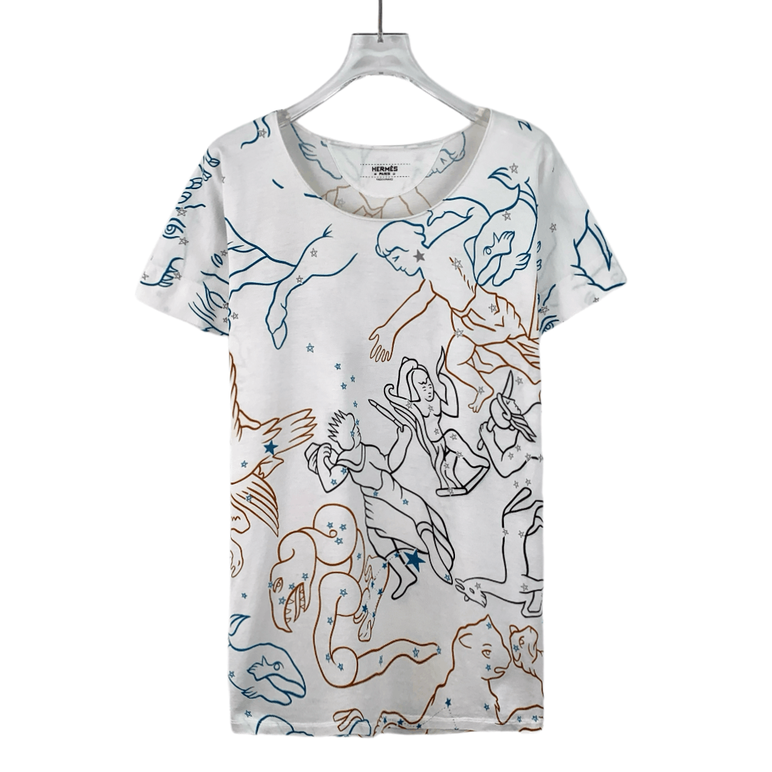 Hermes Hermès White Cotton T-Shirt (Size XS) Size XS / US 0-2 / IT 36-38 - 1 Thumbnail