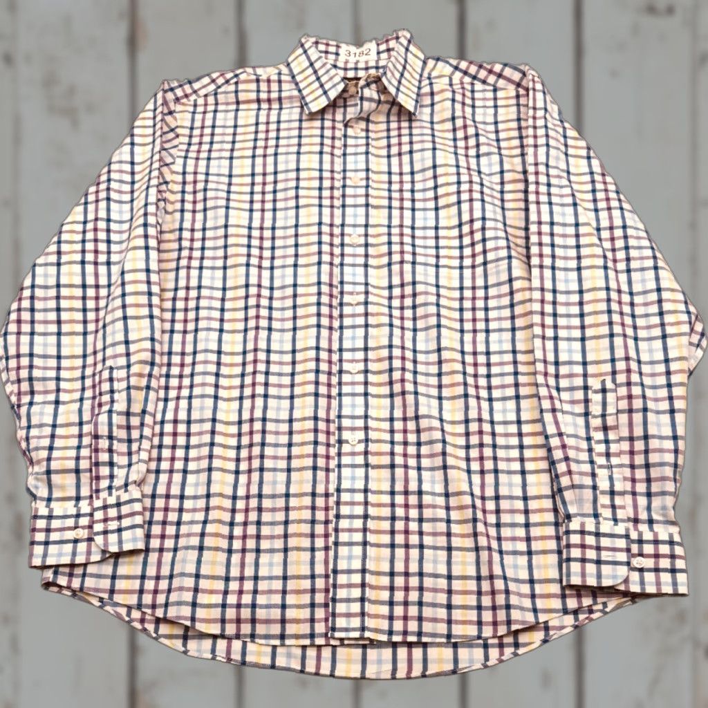 Jos. A. Bank JOS A BANK Long Sleeve Button Up Shirt Mens Large Checked Travelers Collection Multicolor Size US L / EU 52-54 / 3 - 1 Thumbnail