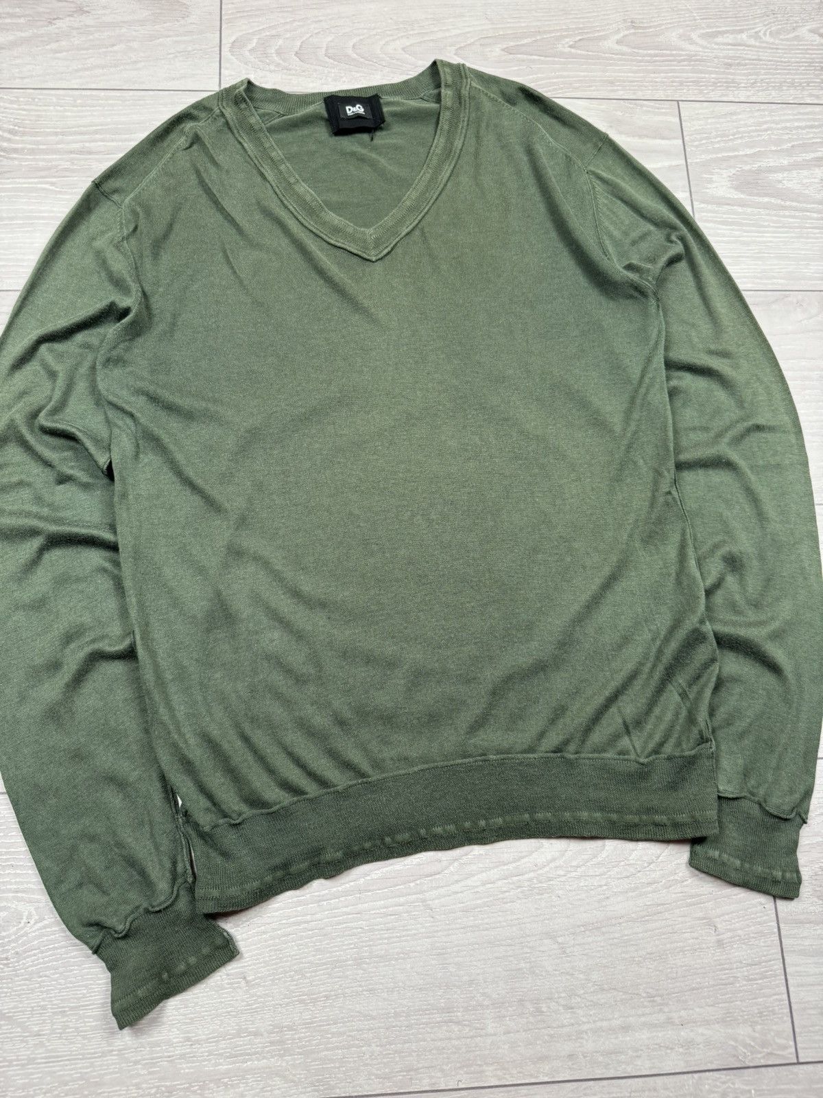 Dolce & Gabbana Vintage Dolce&Gabbana V-neck Seta/Cotton Sweaters 52 sz Size US L / EU 52-54 / 3 - 4 Thumbnail
