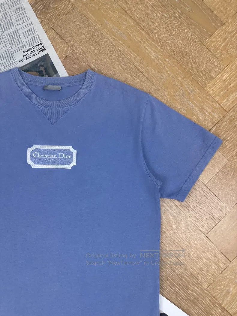 Dior Dior SS24 washed old embroidery slogan LOGO short sleeves Size US XL / EU 56 / 4 - 5 Thumbnail