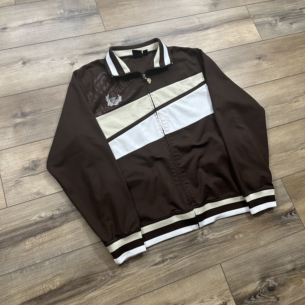 Billabong Vintage 2000s Y2K Billabong Brown Striped Surf Zip Up Jacket Size US XL / EU 56 / 4 - 2 Thumbnail