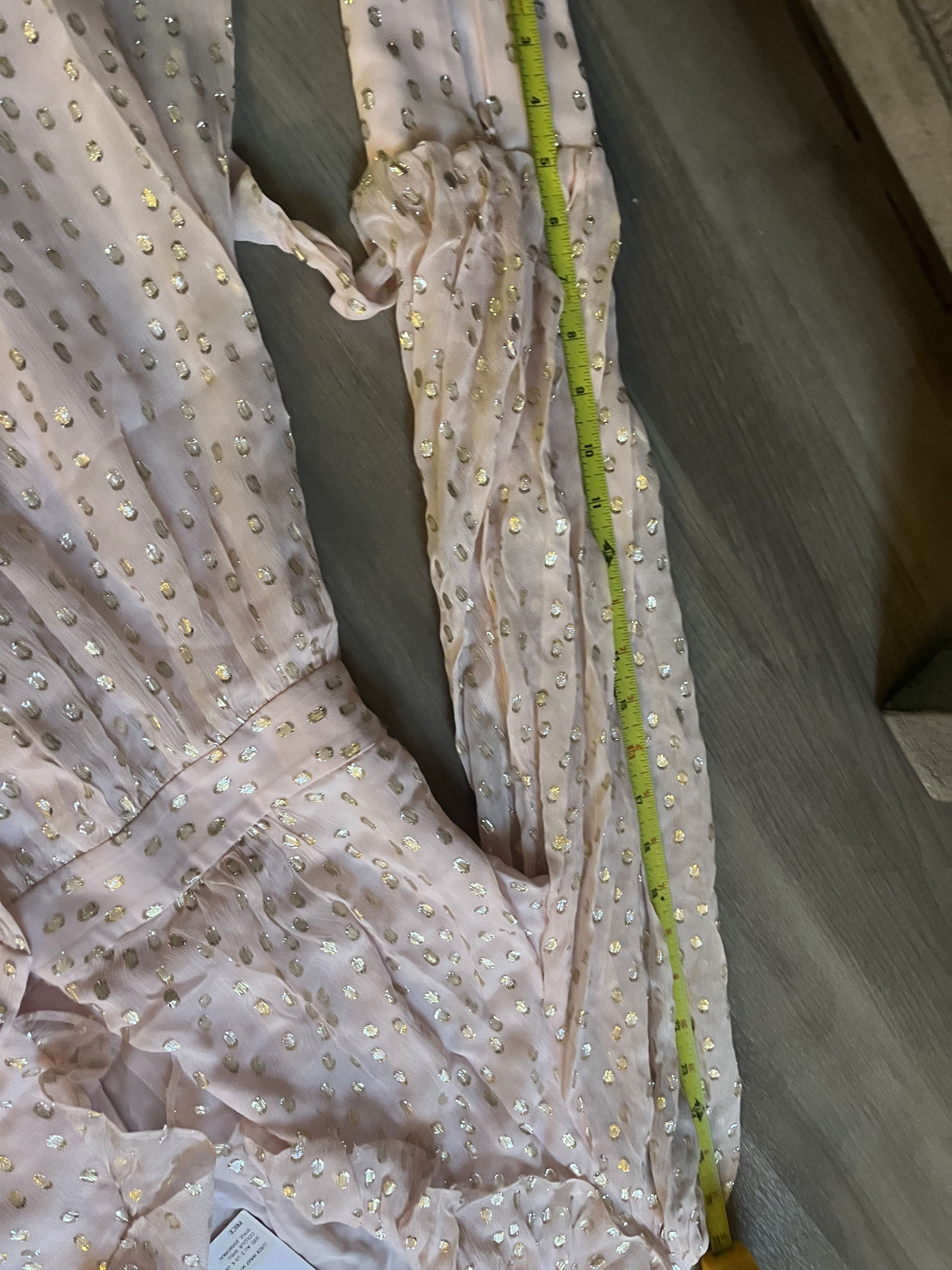 Zimmermann Zimmermann Pink/Gold Lurex Wrap Silk Mini Dress Size M / US 6-8 / IT 42-44 - 4 Thumbnail