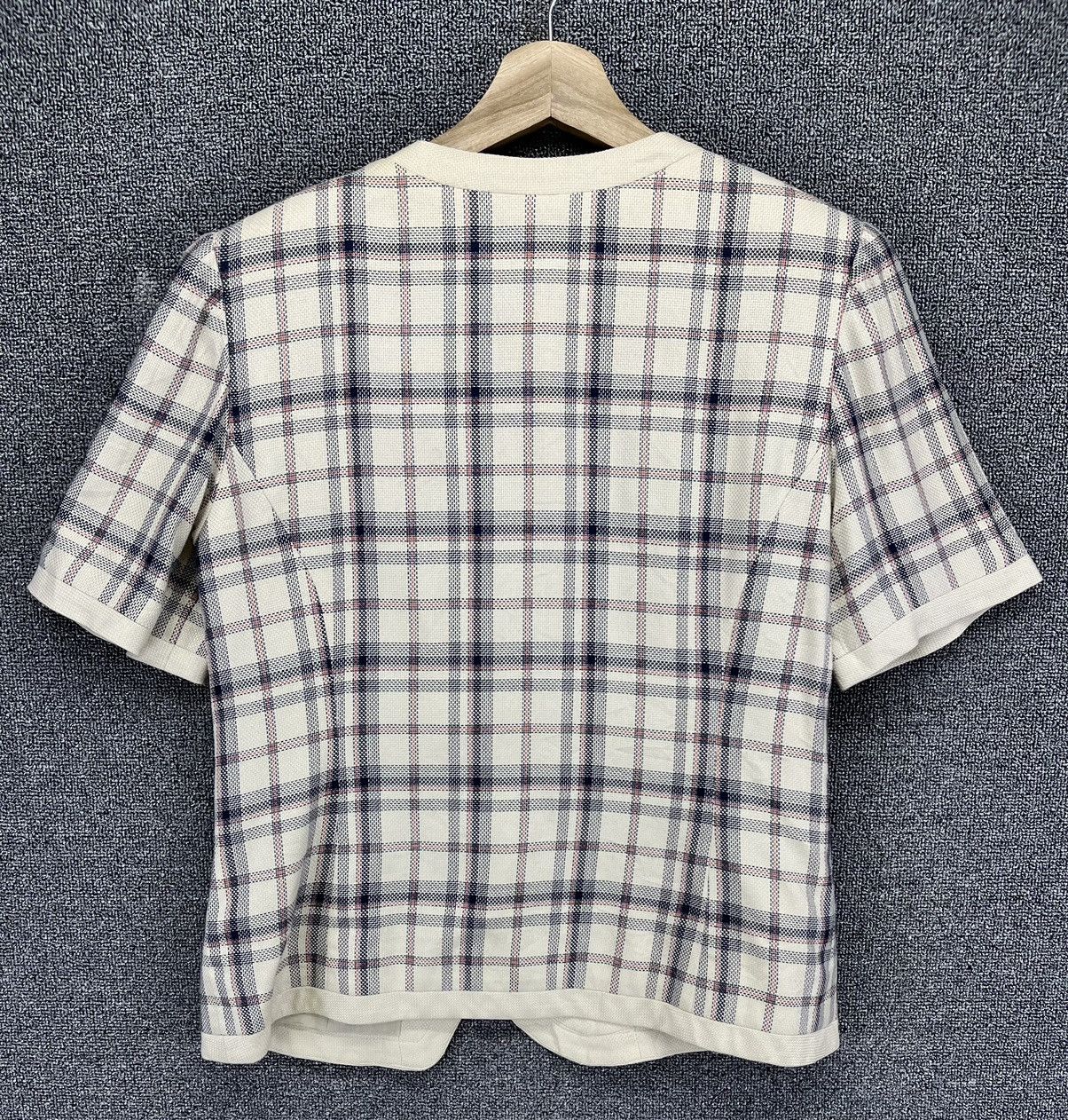 Hanae Mori Hanae Mori Shadow Plaid Button Up Shirts Blouse Cardigan Size M / US 6-8 / IT 42-44 - 10 Thumbnail