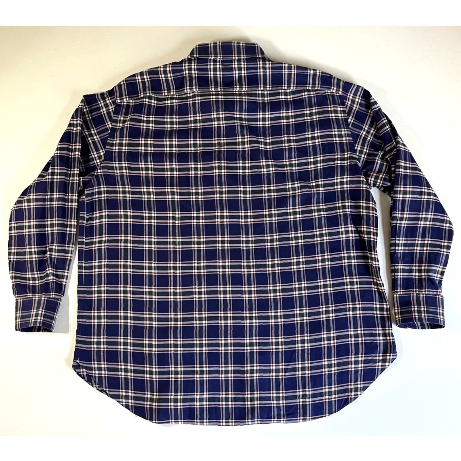 Brioni VINTAGE Brioni Men's Button-Up Shirt Plaid Cotton XL Blue Casual Button-Down Shirt Size US XL / EU 56 / 4 - 5 Thumbnail