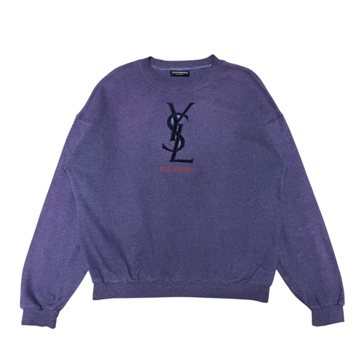 Yves Saint Laurent Vintage Yves Saint Laurent Embroidered Big Logo Crewneck Size US S / EU 44-46 / 1 - 1 Thumbnail