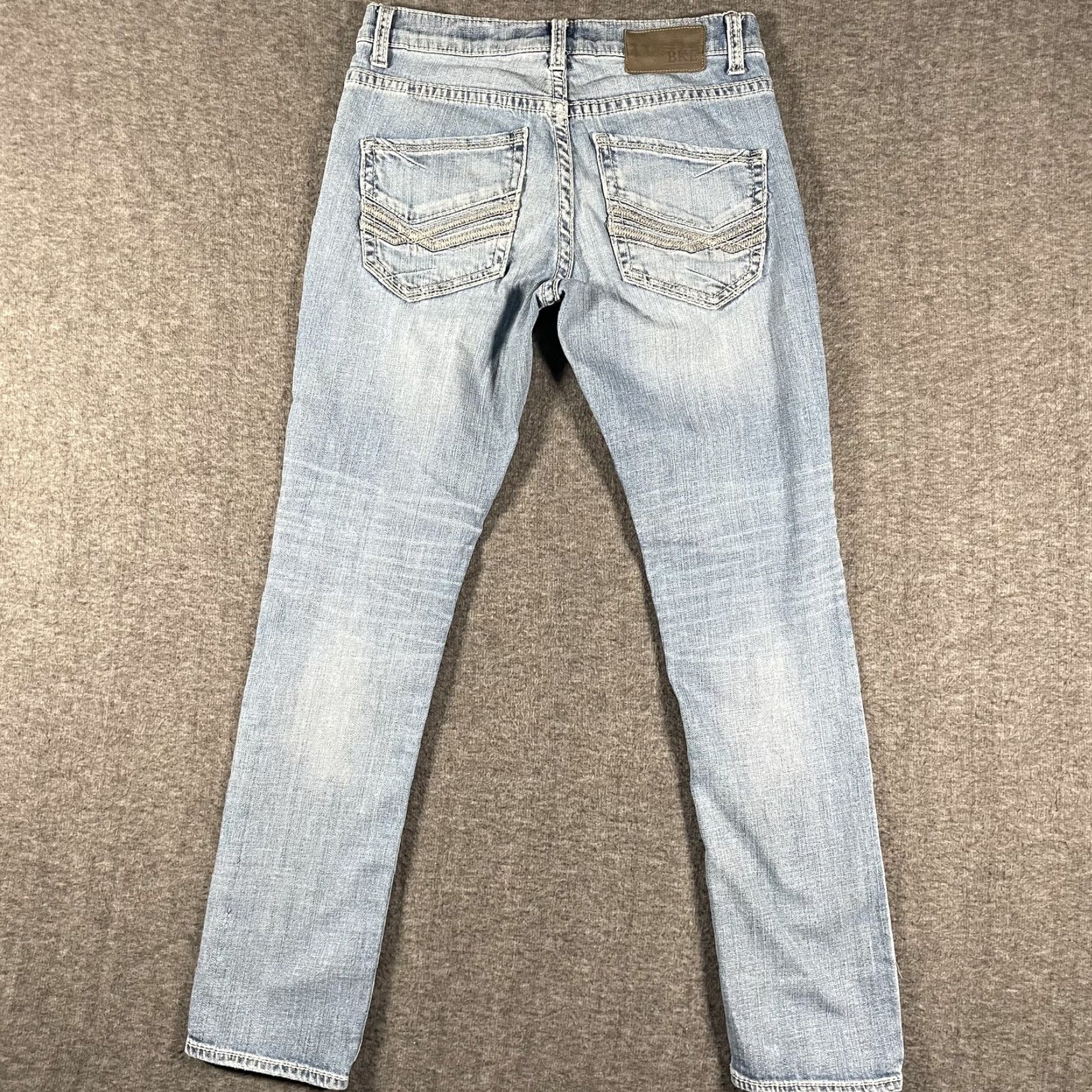BKE BKE Alec Jeans Mens Slim Straight Leg Light Wash Denim 29x29 Stretch Cotton Zip Fly Pockets Regular Inseam 29 Men Size US 28 / EU 44 - 4 Thumbnail