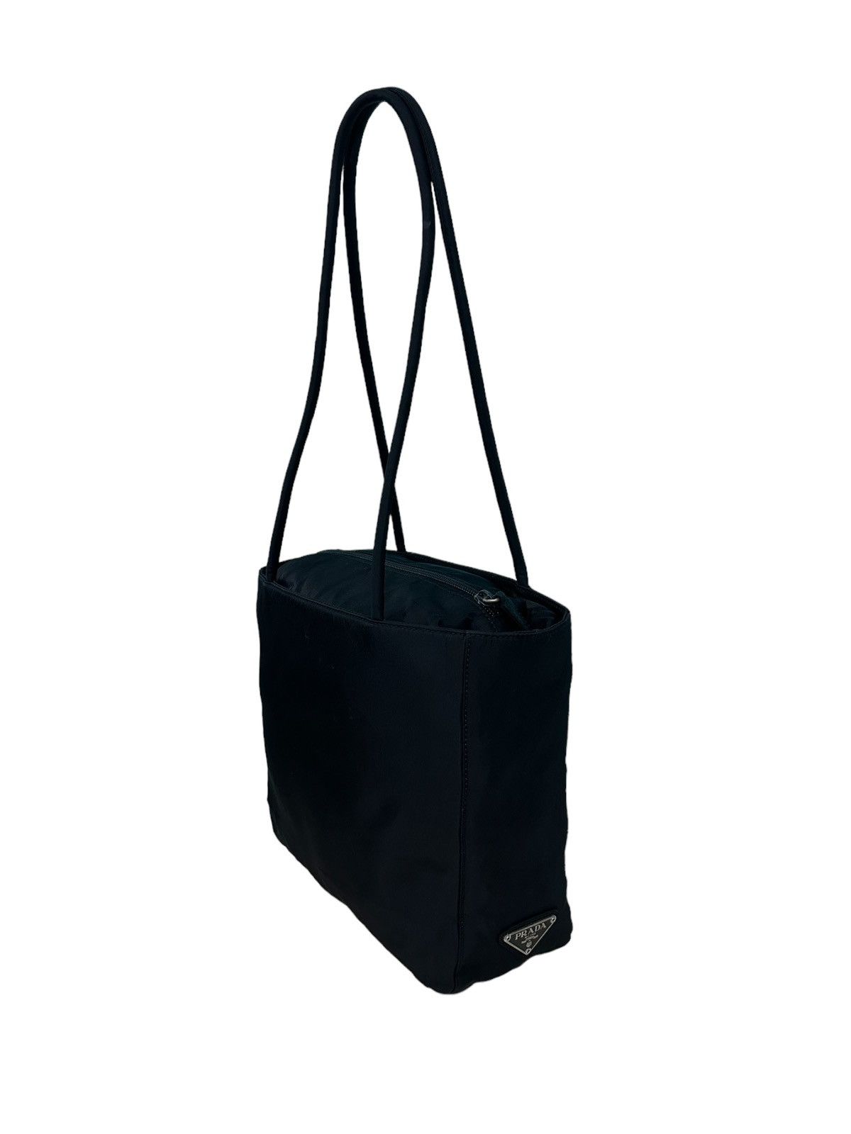 Prada × Vintage AUTHENTIC VINTAGE PRADA BLACK NYLON TOTE BAG Size ONE SIZE - 1 Thumbnail