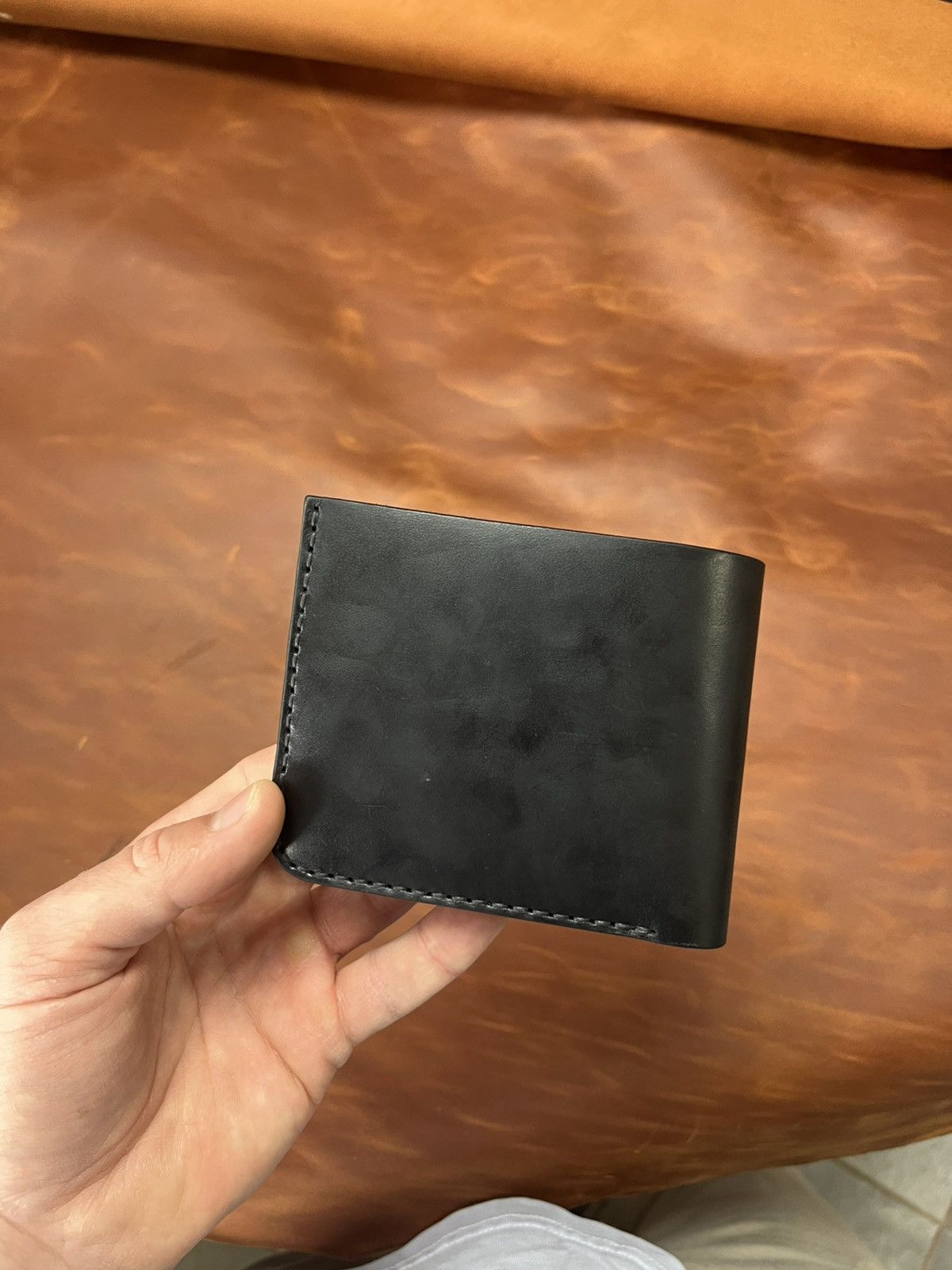 Other Handmade Black Leather Wallet Bifold Card Holder Coin Pocket Size ONE SIZE - 7 Thumbnail