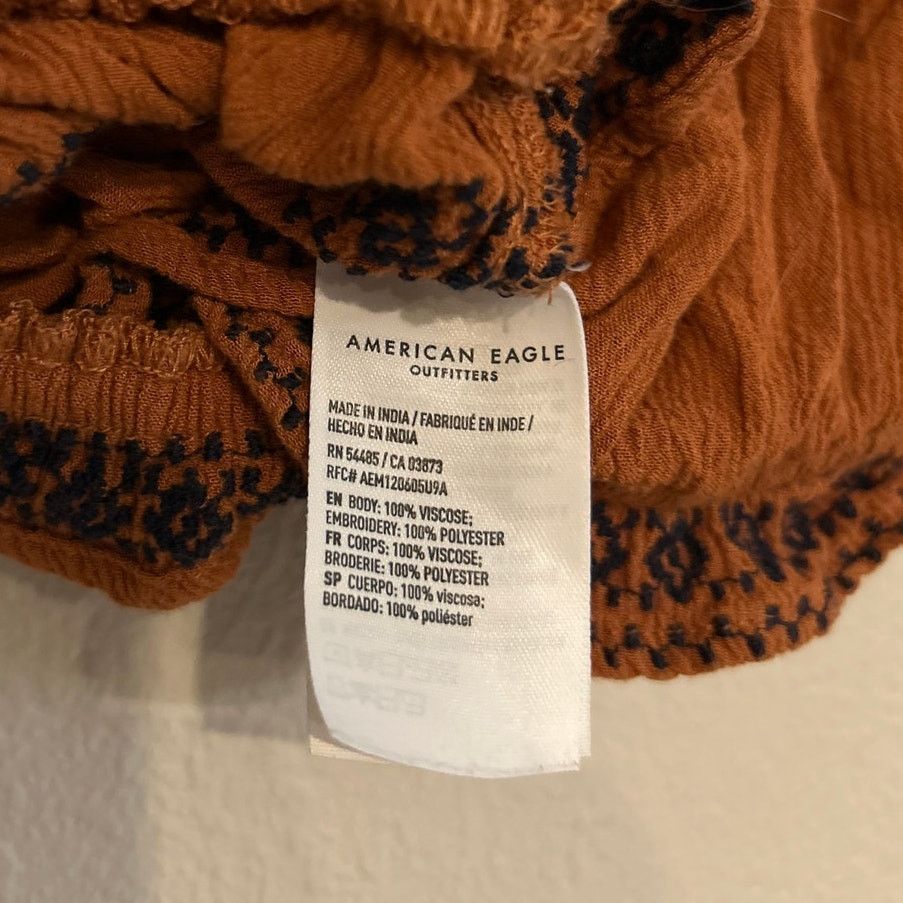 American Eagle Outfitters American Eagle Women's Bandeaus Tube Top Orange Blue Large Size L / US 10 / IT 46 - 4 Thumbnail