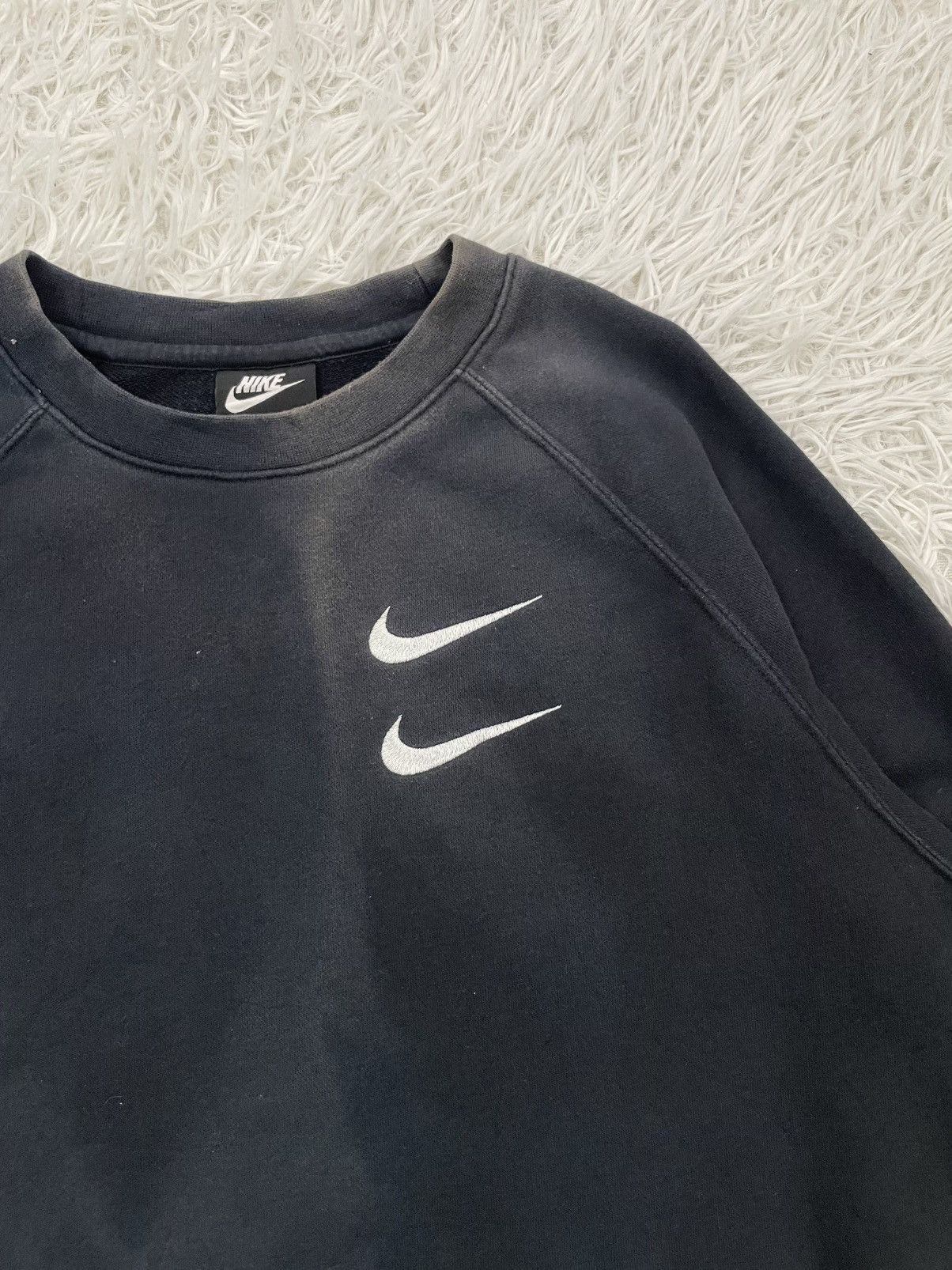 Nike Grailed Faded Nike Double Swoosh Sweatshirt Size US M / EU 48-50 / 2 - 5 Thumbnail