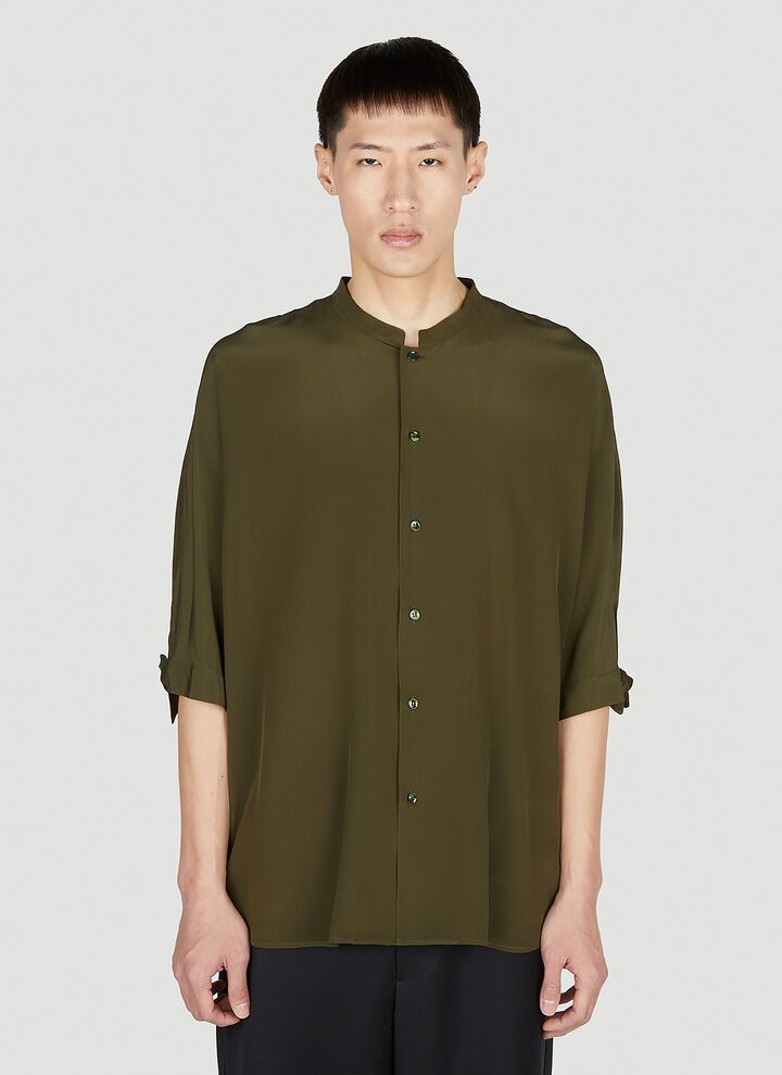 Saint Laurent Paris o1bcso1str1124 Tunic Shirt in Green Size US XS / EU 42 / 0 - 3 Thumbnail