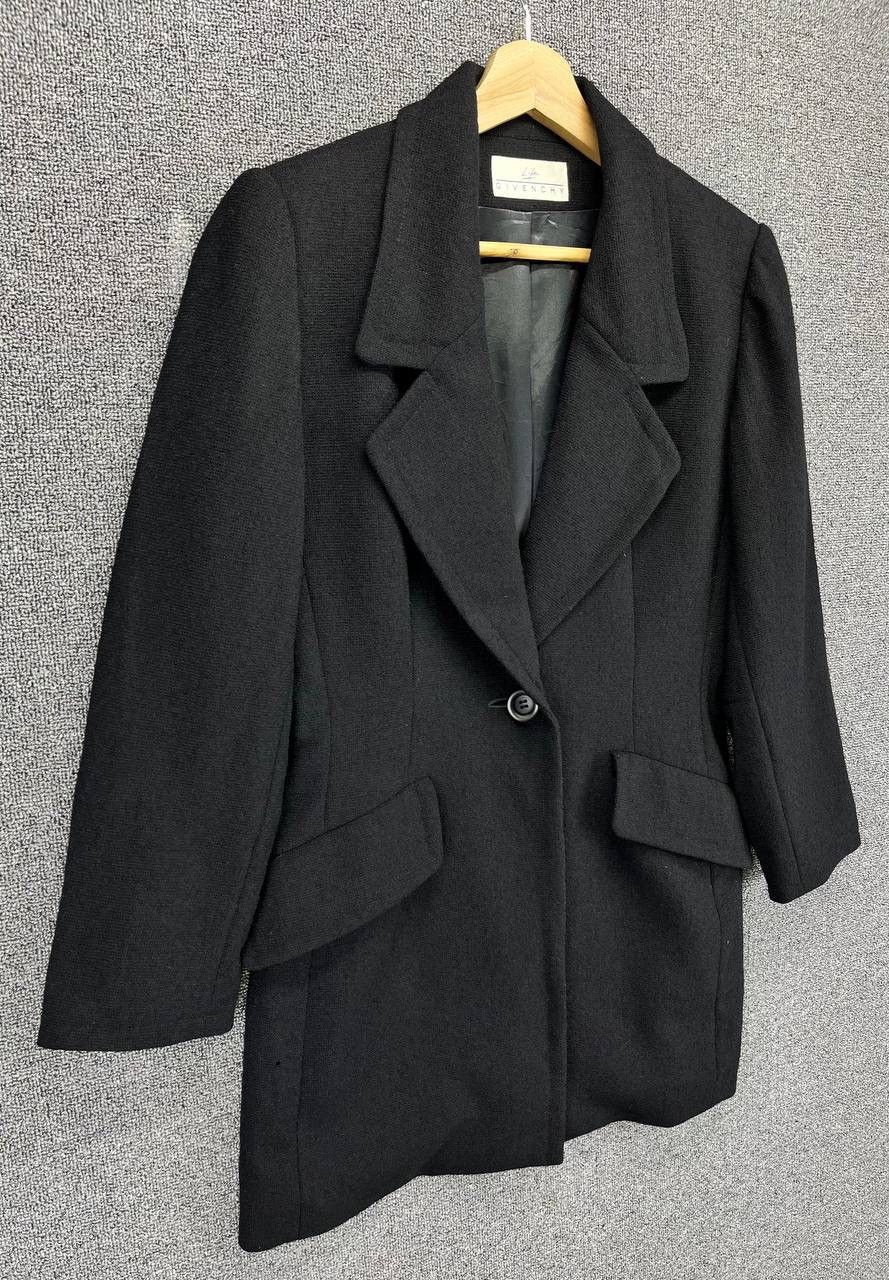 Givenchy Vintage Givenchy Luxury Black Wool Jacket Size M / US 6-8 / IT 42-44 - 2 Thumbnail
