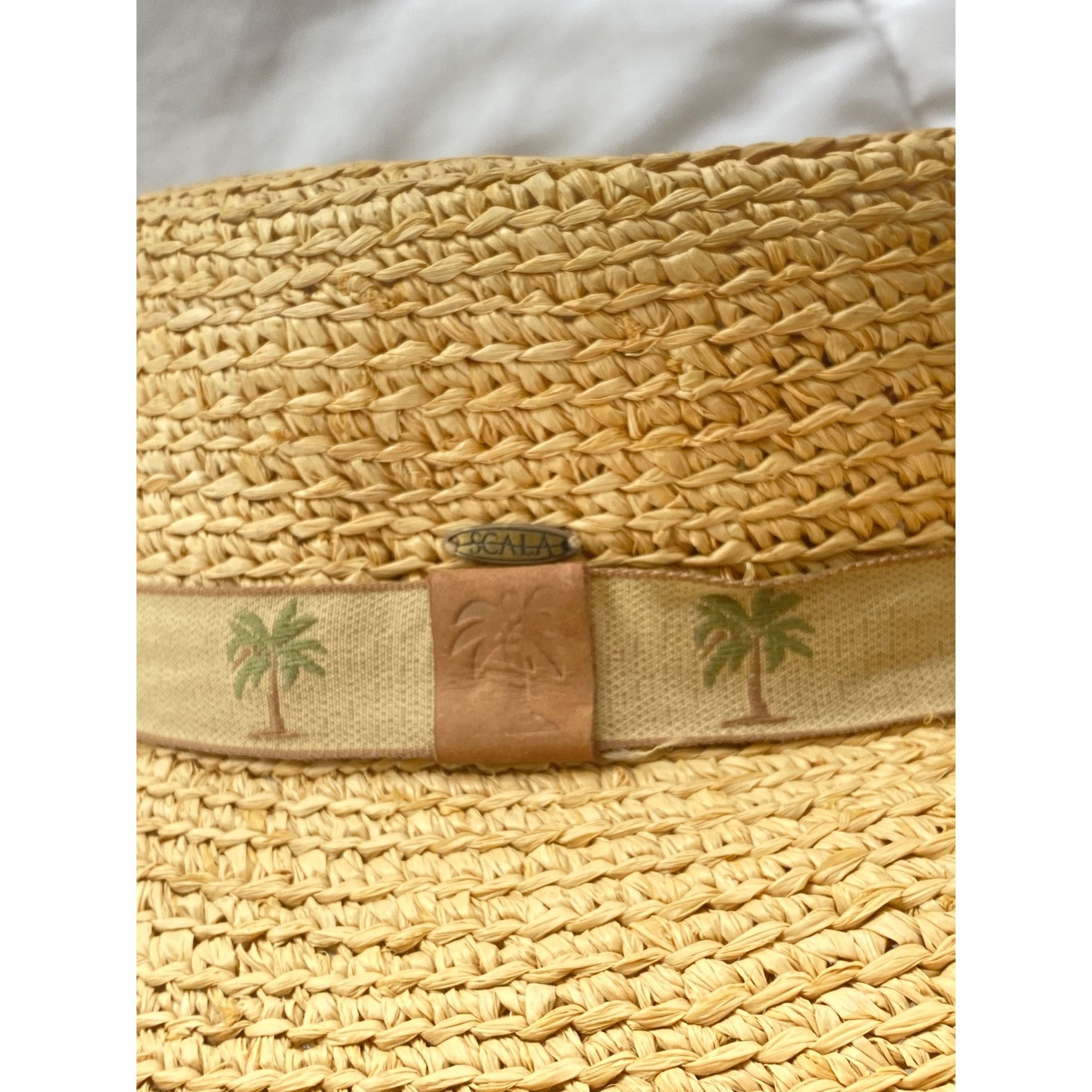 Other SCALA Wide Brim Straw Raffia Safari Hat S/M Unisex Palm Tree Size ONE SIZE - 13 Thumbnail