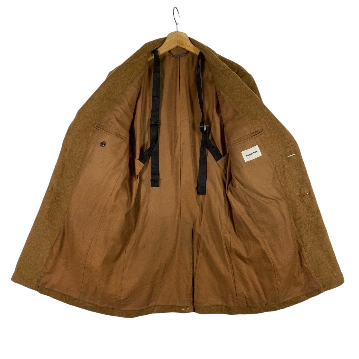 Japanese Brand × Other × monkey time Vintage Monkey Time Wool Long Jacket M Size Brown Colour Size US M / EU 48-50 / 2 - 5 Thumbnail