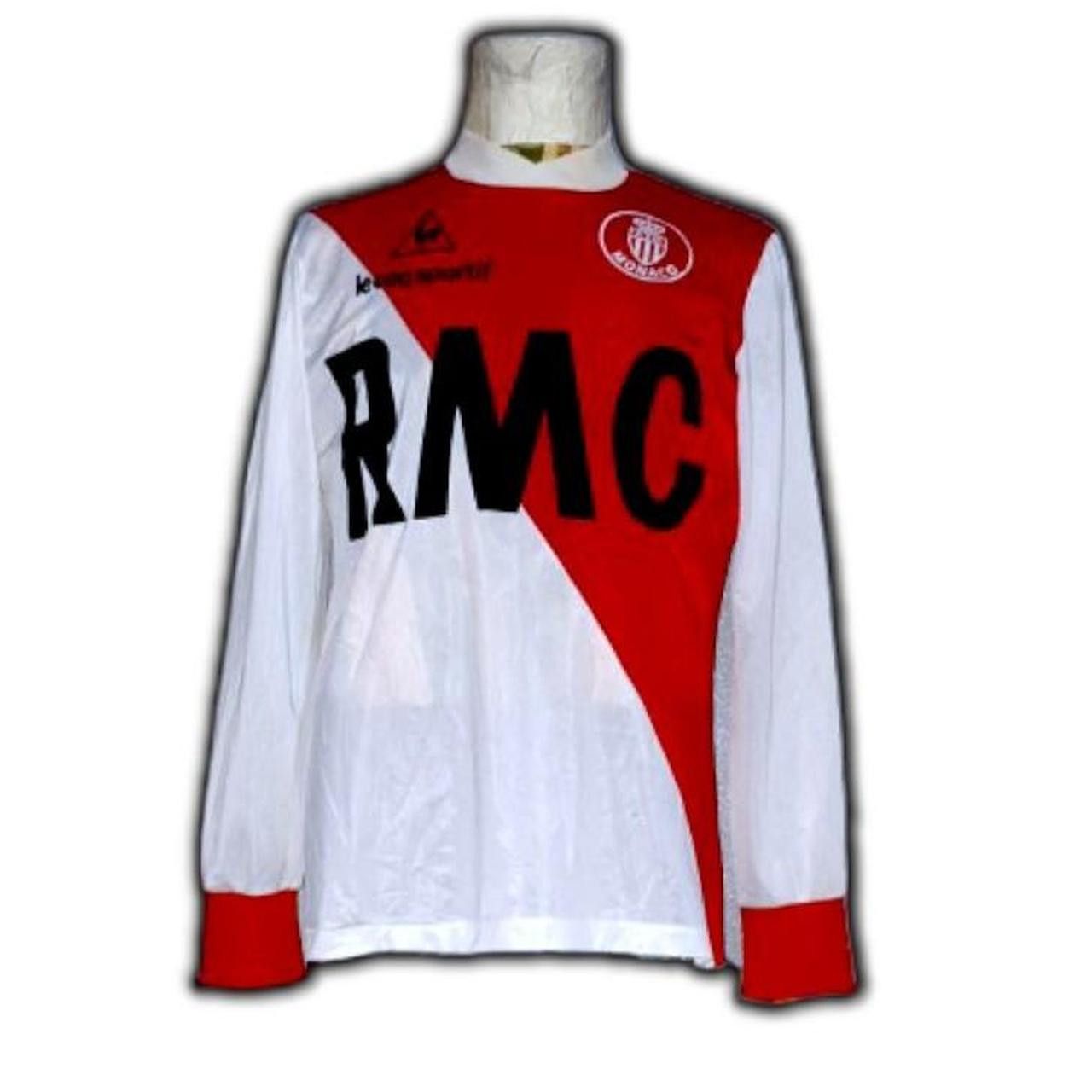 Le Coq Sportif As Monaco France 1980 1981 1982 Home Shirt Jersey Size US M / EU 48-50 / 2 - 4 Thumbnail