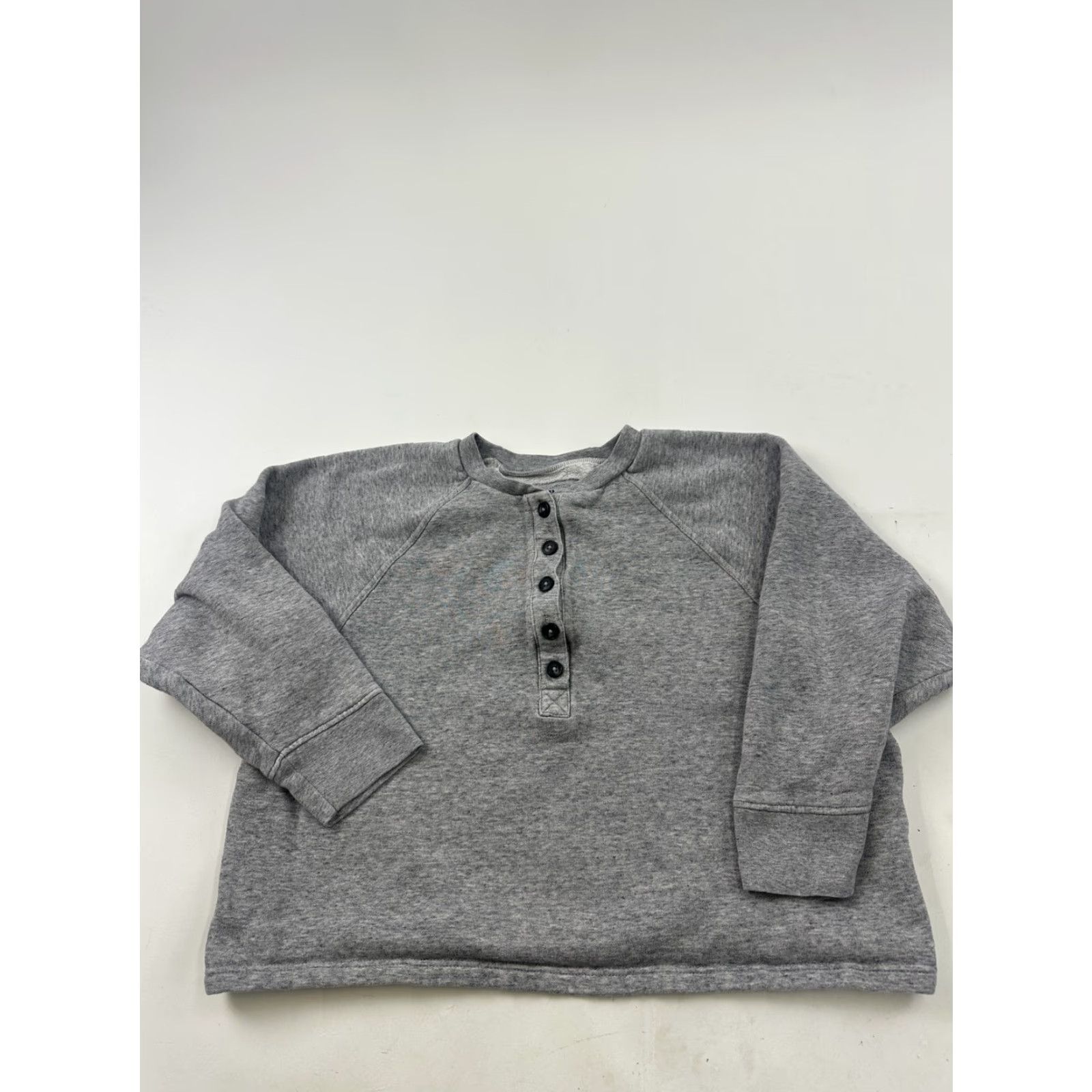 Madewell Madewell Sweatshirt Womens Medium Henley Fleece Organic Cotton MWL Sweater Size M / US 6-8 / IT 42-44 - 2 Thumbnail