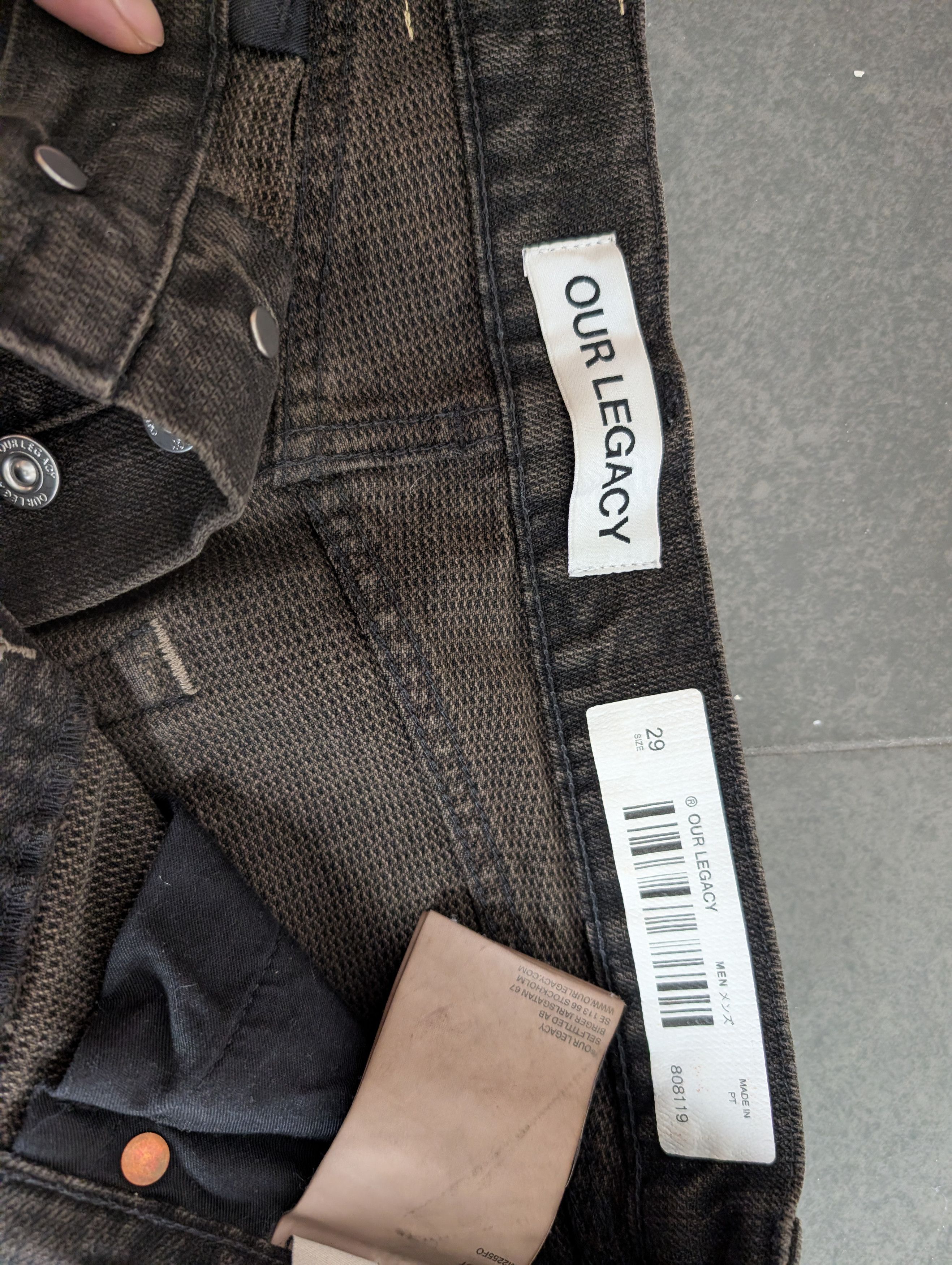 Our Legacy Black chain twill first cut Size US 29 - 2 Thumbnail