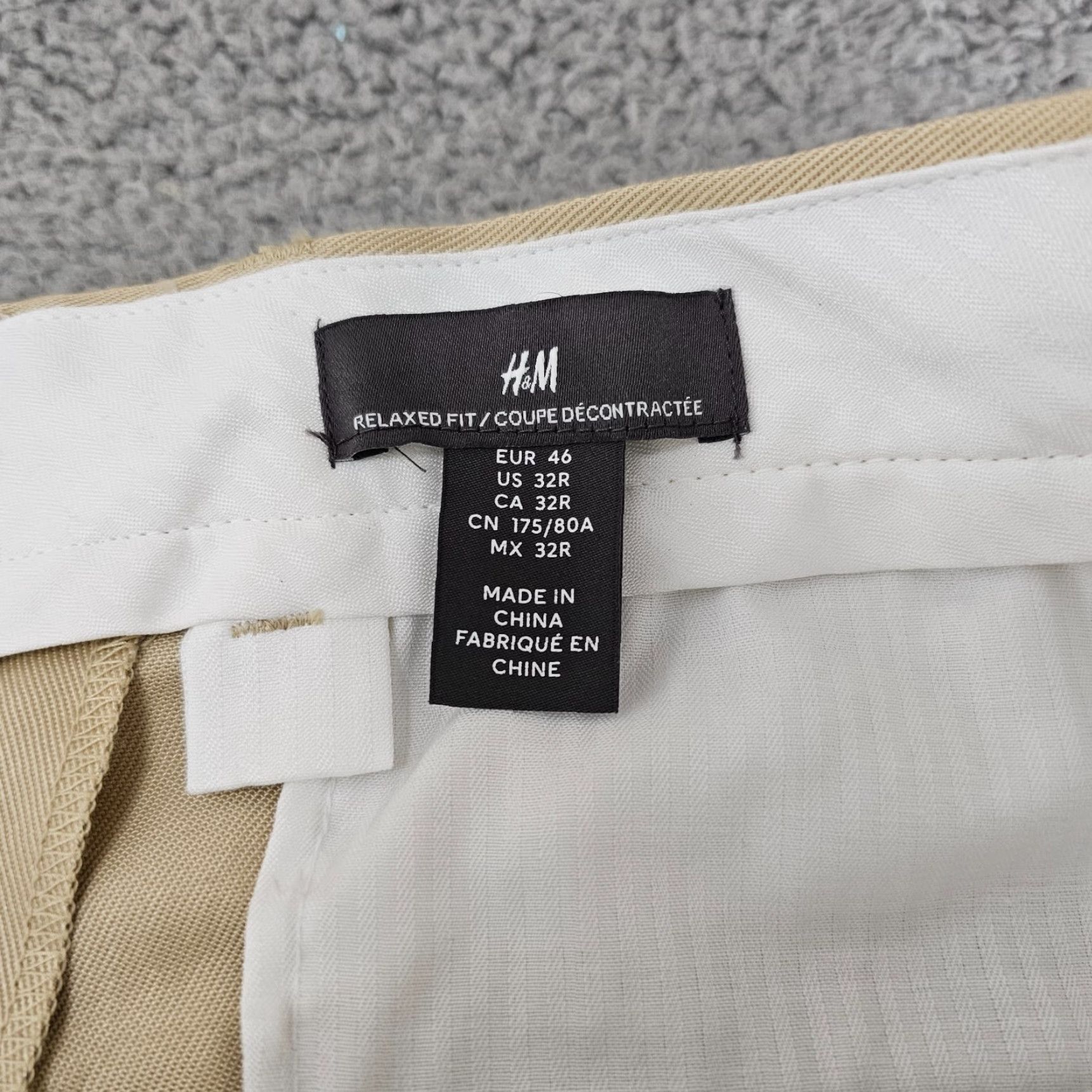 H&M H&M Dress Pants Mens 32x29 Khaki Flat Front Trousers Straight Fit Tencel Chinos Size US 32 / EU 48 - 5 Thumbnail