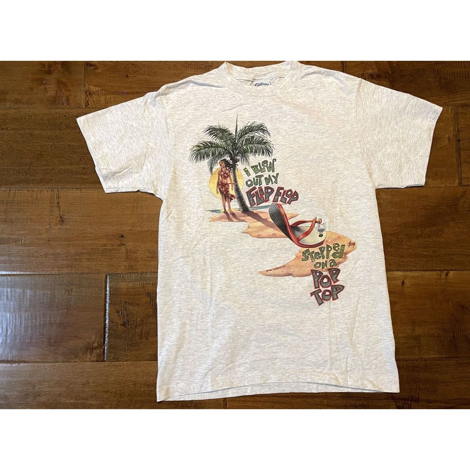Vintage VINTAGE Caribbean Soul T-Shirt Margaritaville Parrot Jimmy Buffet USA Adult L Gray Mens Size US L / EU 52-54 / 3 - 3 Thumbnail