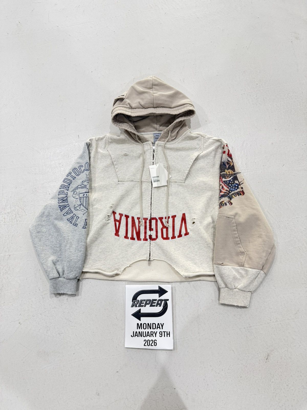 Other Protocol Index Upside Down Zip Hoodie (Ivory) sz 1 Size US S / EU 44-46 / 1 - 1 Thumbnail