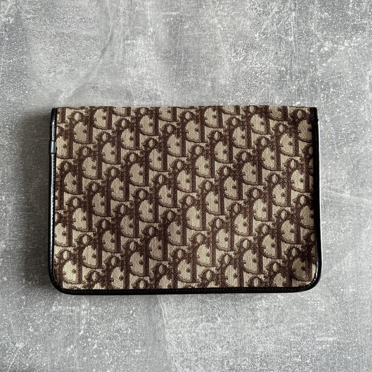 Christian Dior Monsieur Vintage Christian Dior Clutch 80’s Brown Monogram Leather Size ONE SIZE - 8 Thumbnail