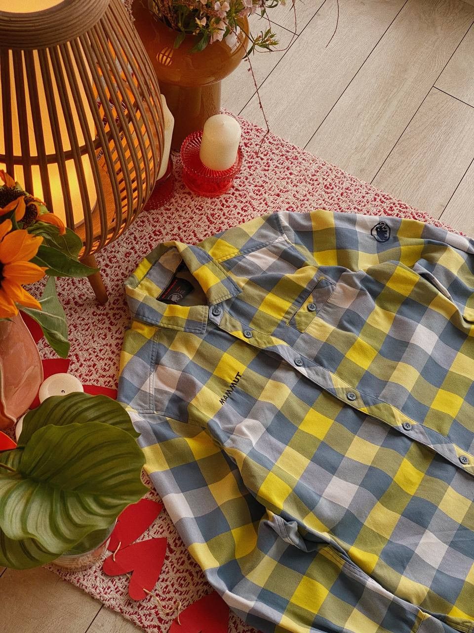 Mammut Mammut Shirt Yellow Blue Plaid Size US S / EU 44-46 / 1 - 6 Thumbnail