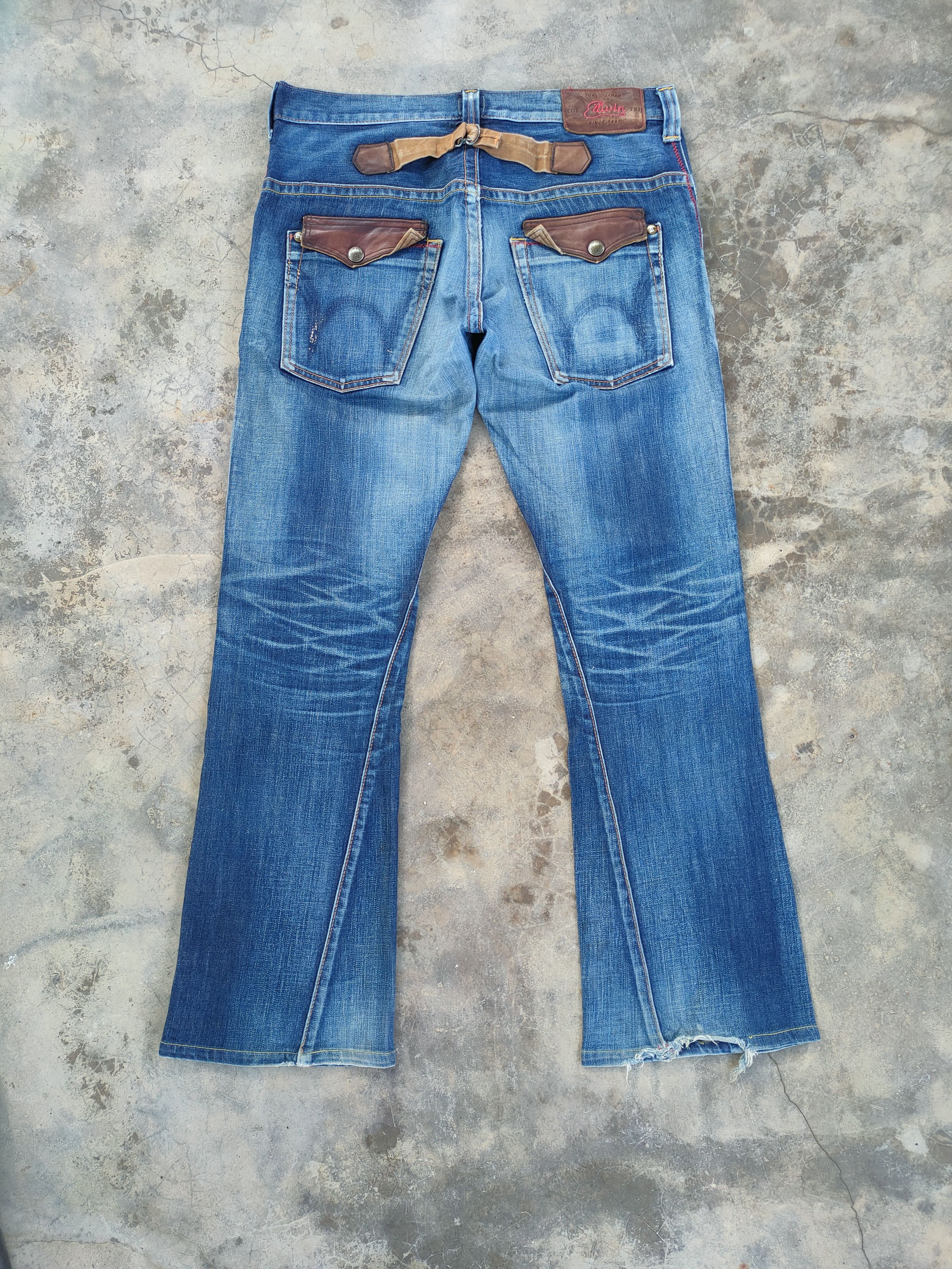 Edwin VINTAGE EDWIN BLUE TRIP FLARE JEAN DENIM PANTS Size US 36 / EU 52 - 8 Thumbnail