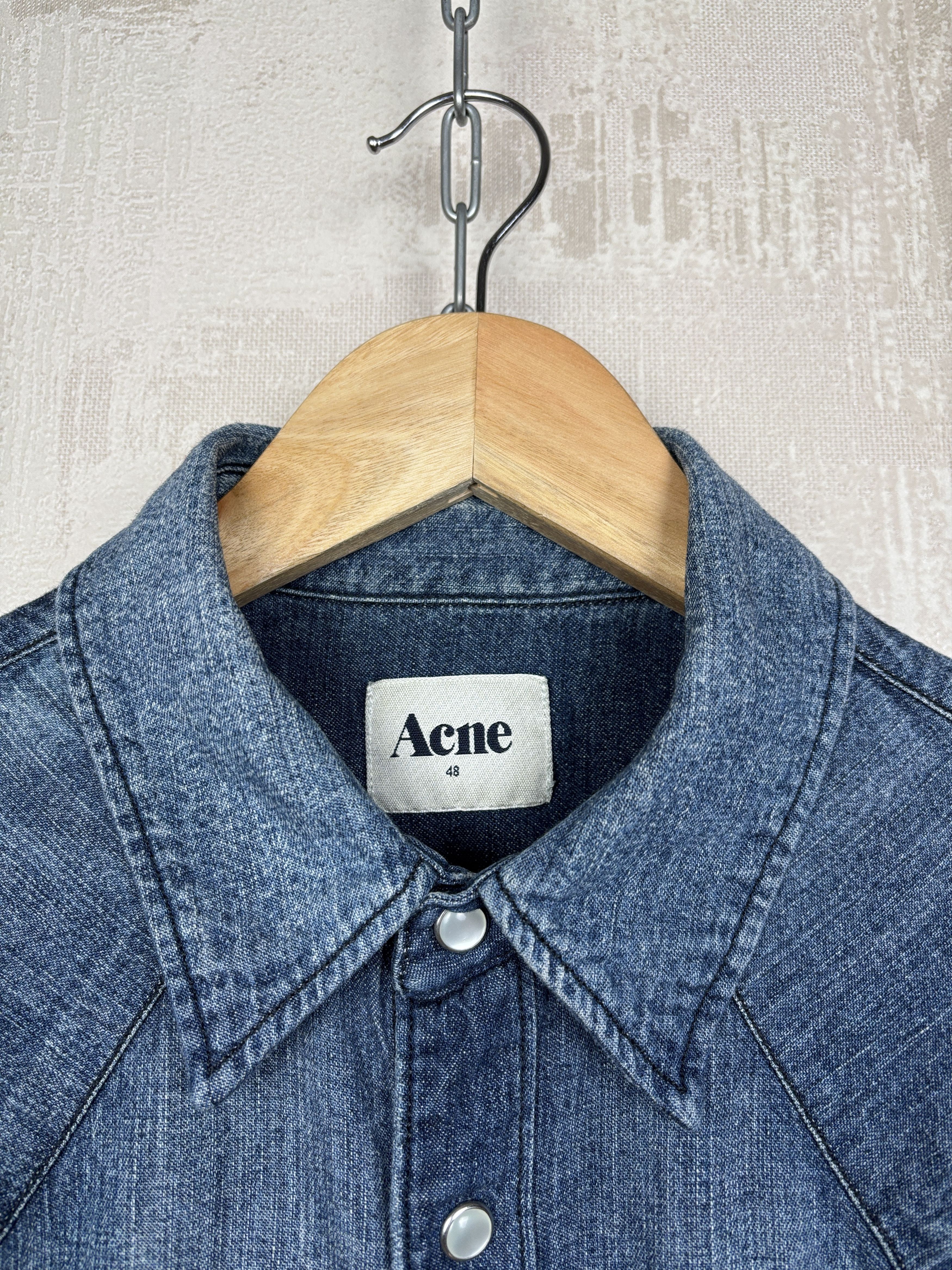 Acne Studios Acne Texas AW11 Pearl Snap Button Denim Long Sleeve Shirt Size US M / EU 48-50 / 2 - 5 Thumbnail