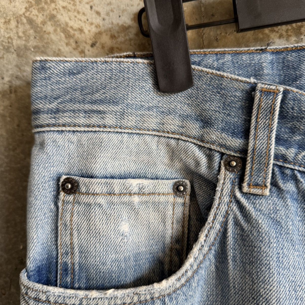 Prada 2000’s Prada Light Wash Thrashed Repair Denim Size US 32 / EU 48 - 10 Thumbnail