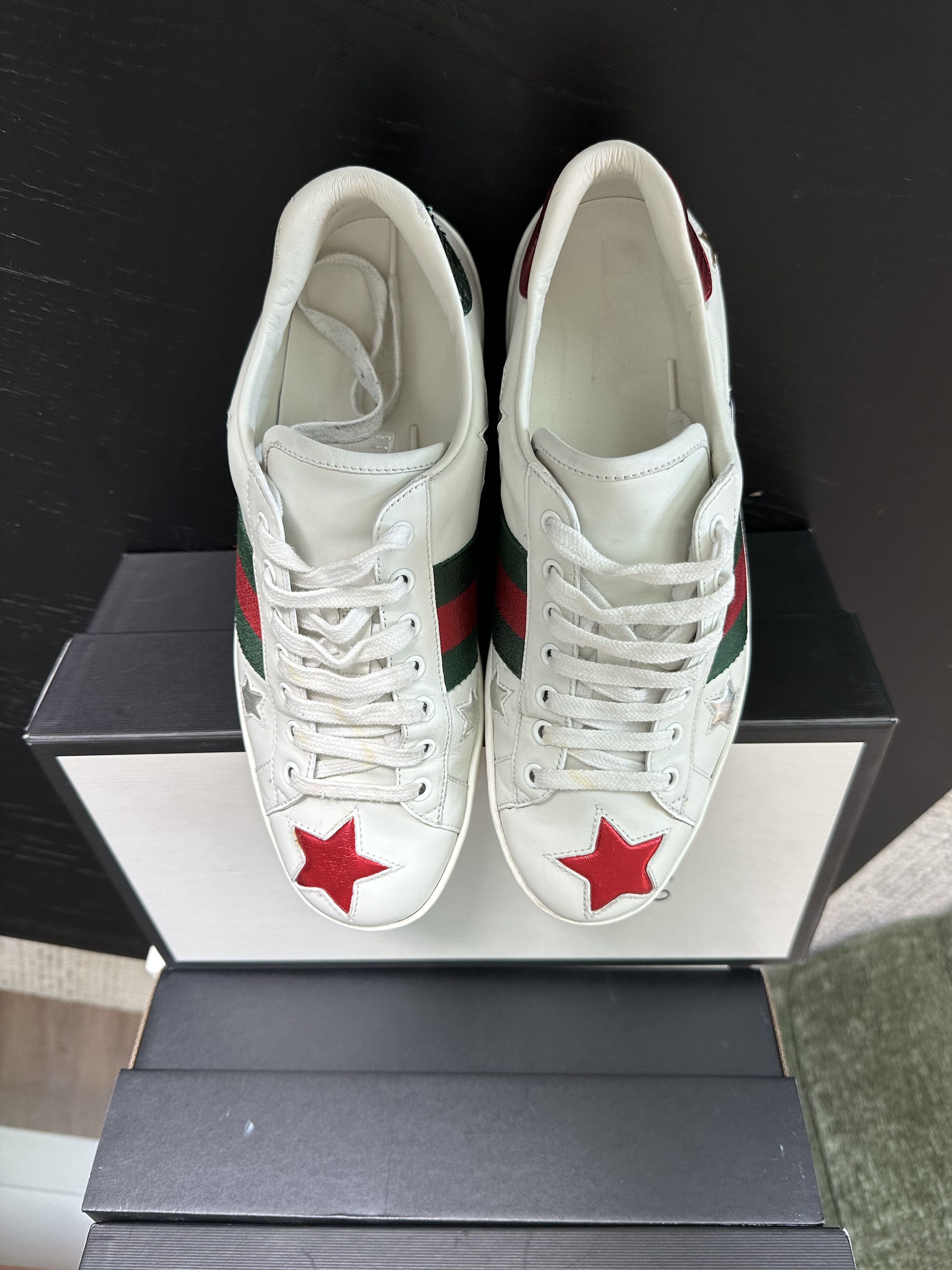 Gucci Ace Embroidered Leather Sneaker Size US 7.5 / EU 40-41 - 4 Thumbnail