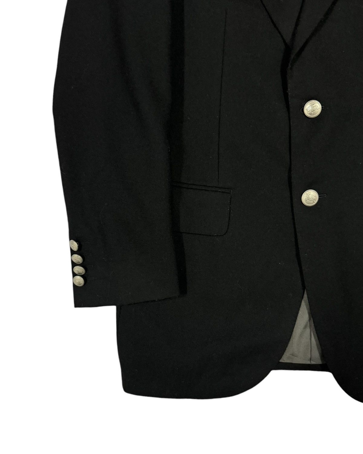 Burberry Burberry London Black Silver Hardware Blazer Coat Size 46R - 8 Thumbnail