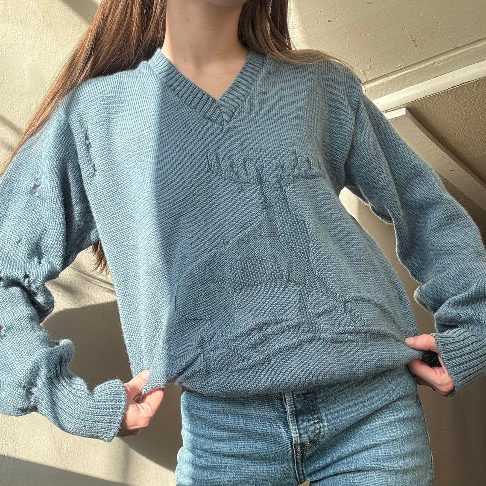 McGregor Vintage McGregor Sportswear Elk Knit V-Neck Sweater 38 70s Size S / US 4 / IT 40 - 1 Thumbnail