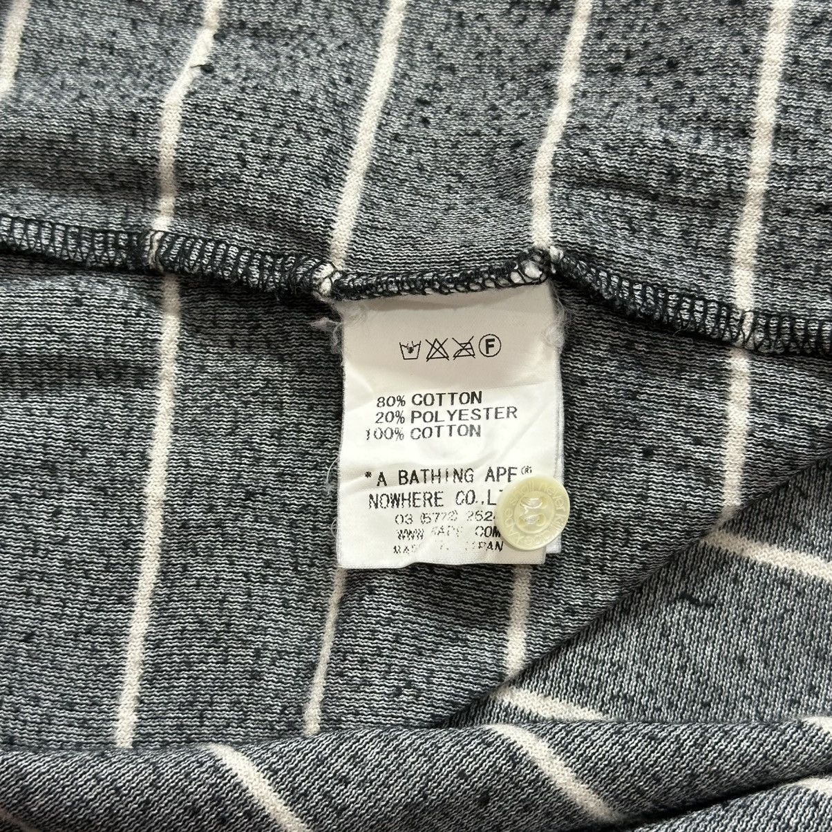 Bape BAPE A Bathing Ape Striped Polo Shirt Japan Texture Pique Size US M / EU 48-50 / 2 - 7 Thumbnail