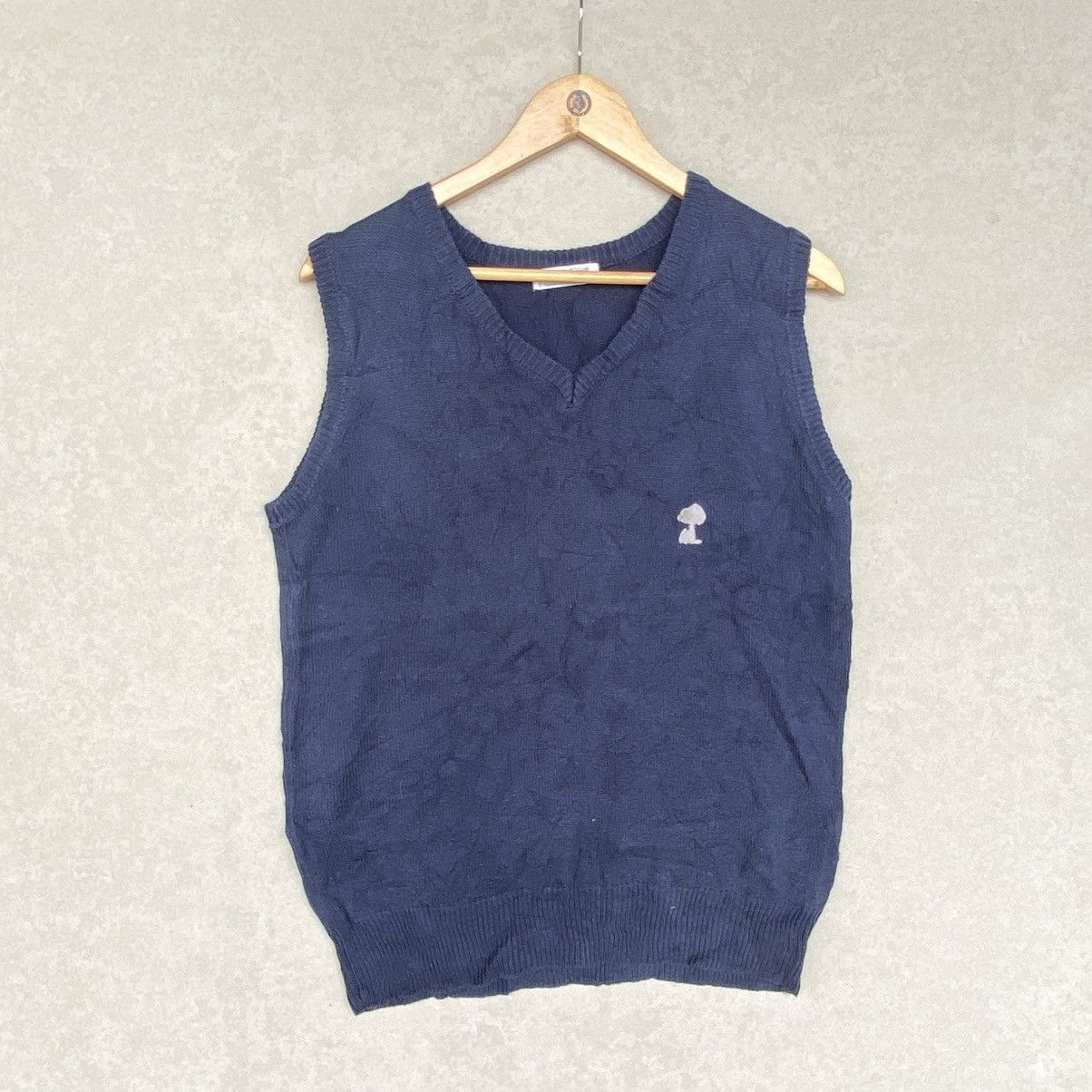 Other Vintage Peanuts Small Embroidered Vests Sweater Navy Blue Size S / US 4 / IT 40 - 1 Thumbnail