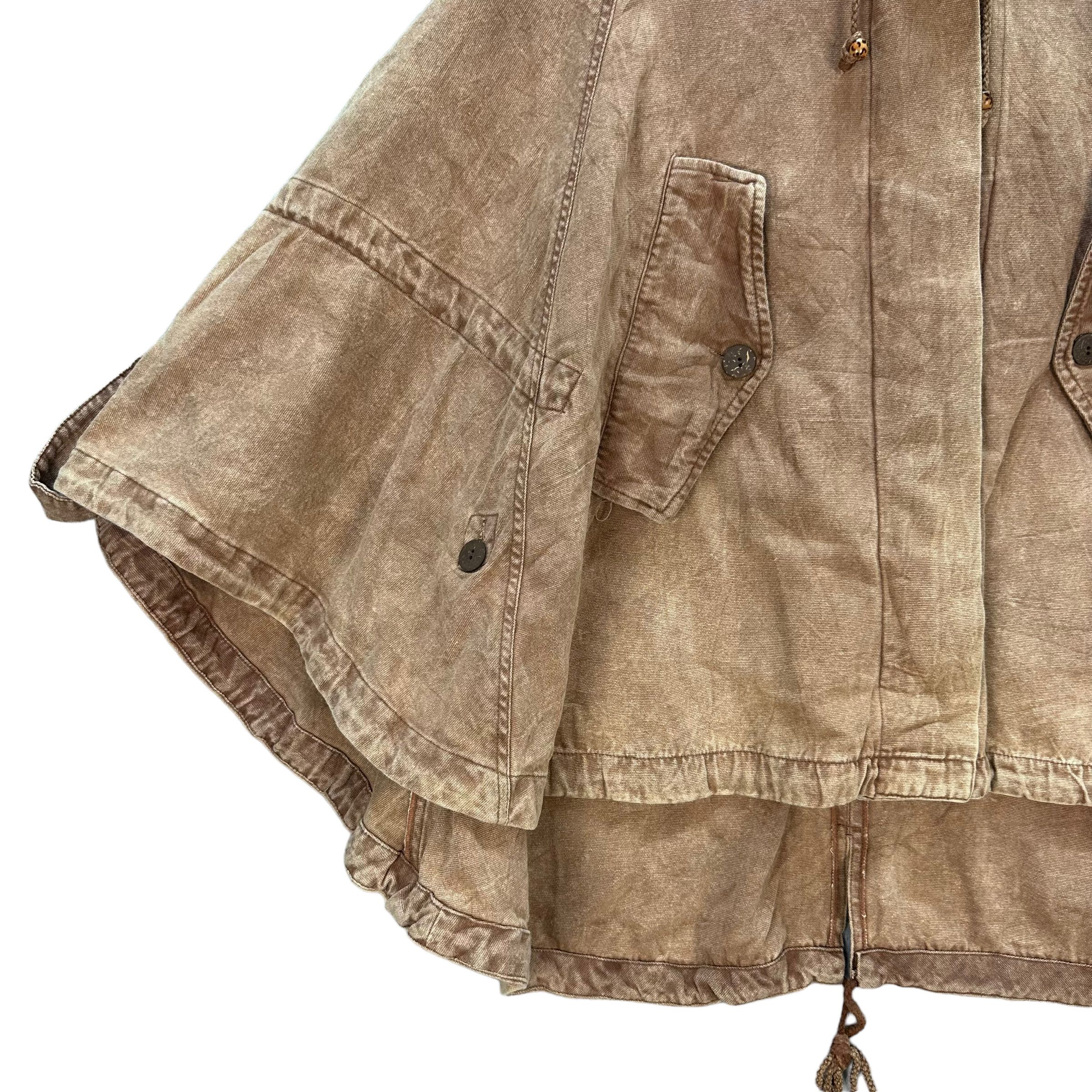 Japanese Brand EL RODEO BACK BIG LOGO PONCHO CAPE COAT #8609-017 Size S / US 4 / IT 40 - 7 Thumbnail