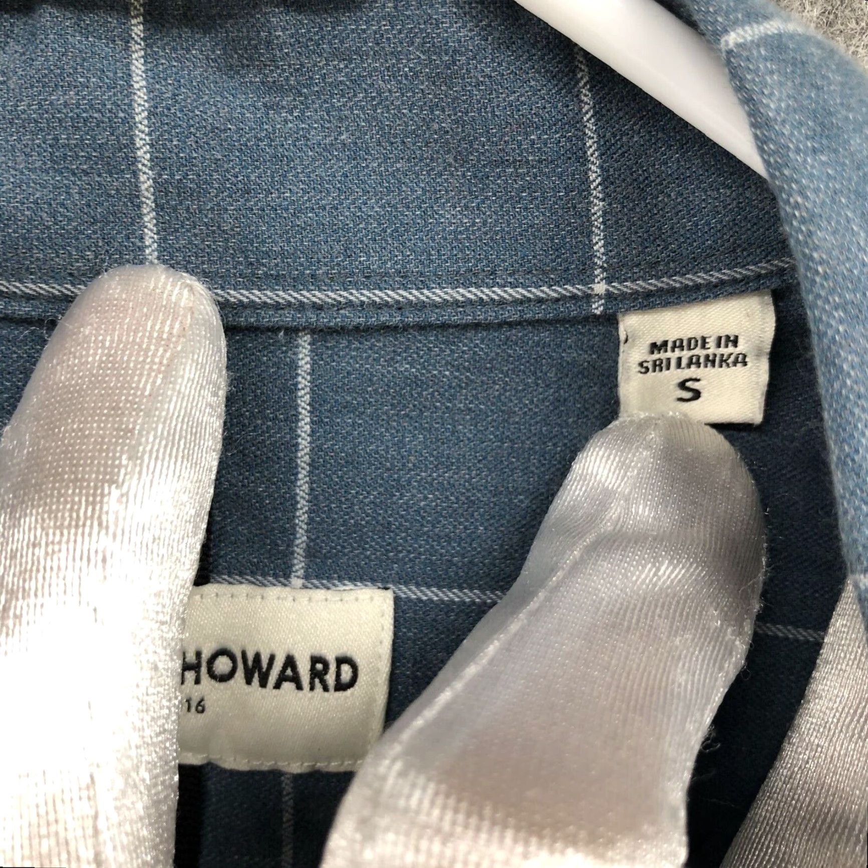 Vintage Mens Long Sleeve Shirt Crosby Howard S Blue Grid Plaid Soft Brushed Cotton Extra Large XL Size US S / EU 44-46 / 1 - 6 Thumbnail