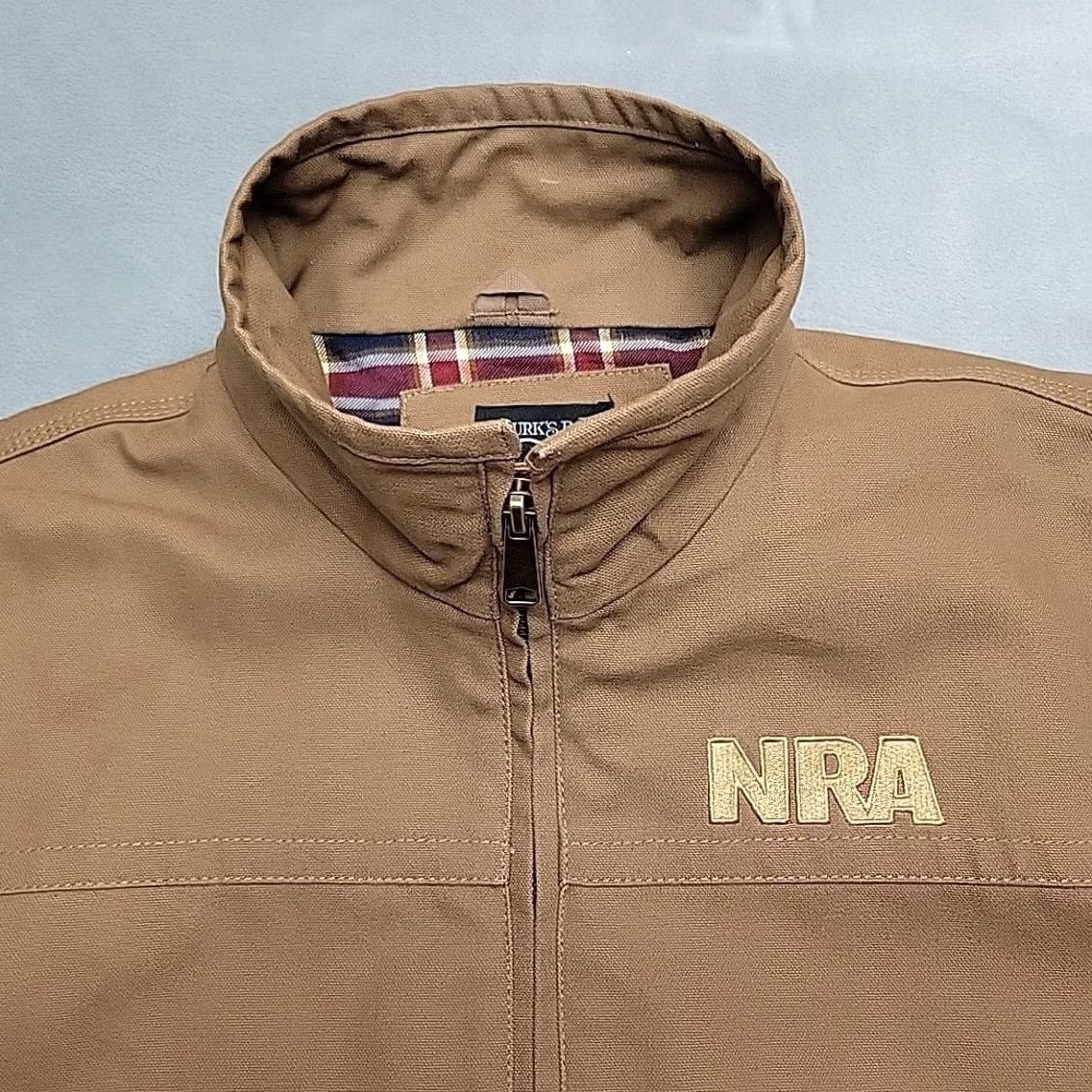 Vintage Burk's Bay Jacket Mens XL Brown Plaid Flannel Lined Concealed Carry Canvas NRA Jacket Size US XL / EU 56 / 4 - 3 Thumbnail