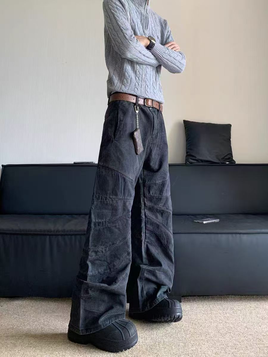 Japanese Brand × Vintage Vintage pleated street baggy work pants Size US 33 - 1 Thumbnail