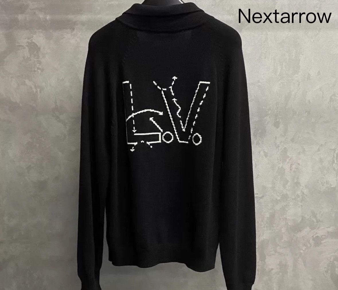 Louis Vuitton Louis Vuitton's latest black NBA knit logo cardigan
