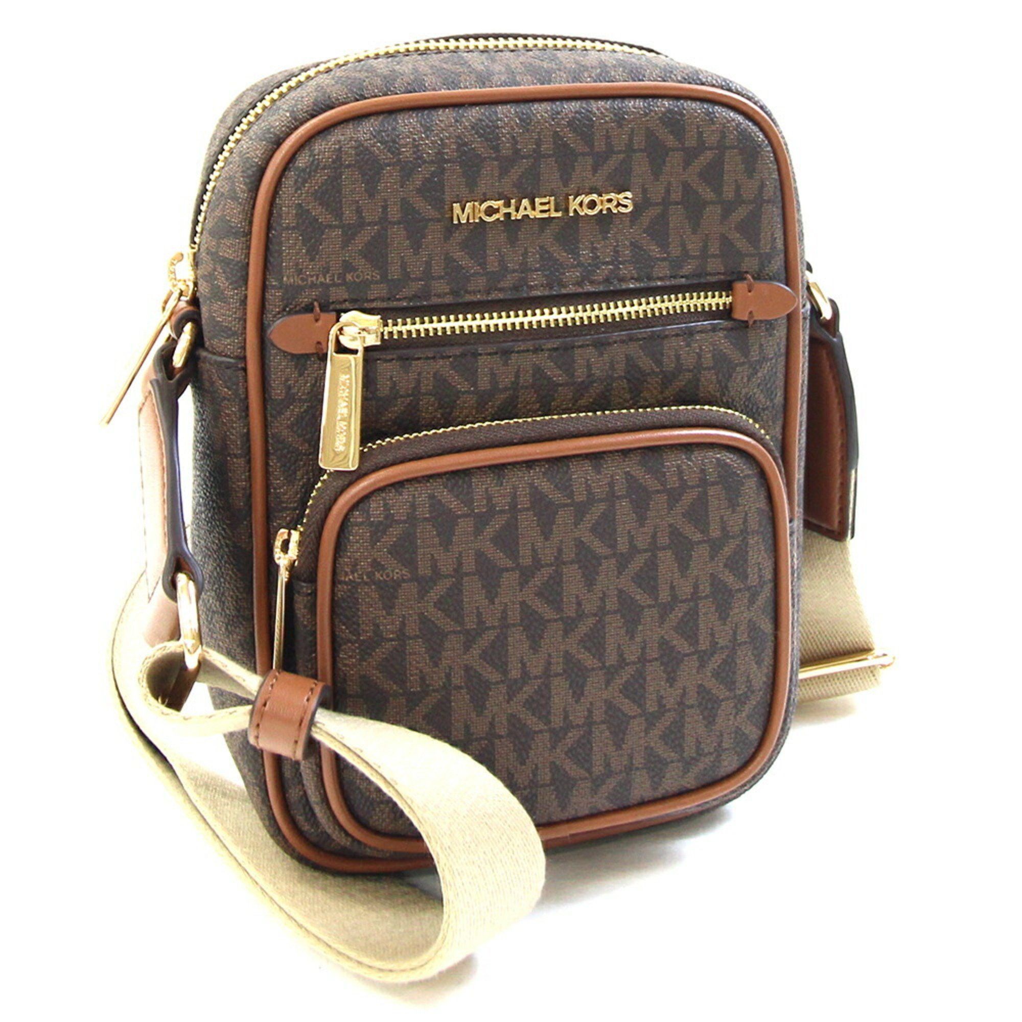 Michael Kors Shoulder Bag Jet Set 35T4Gttc6B Dark Brown Pvc Leather Pochette Mk Women's Michael Kors