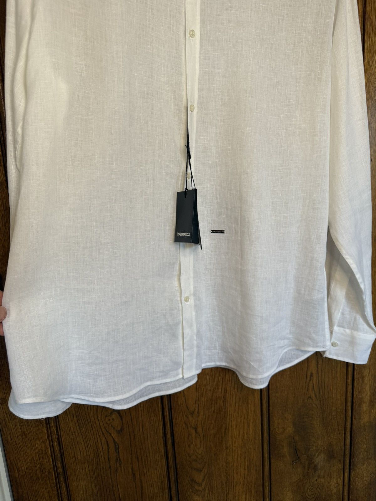 Dsquared2 $790 Dsquared2 linen white shirt 56 BNWT summer dress Size US XL / EU 56 / 4 - 6 Thumbnail