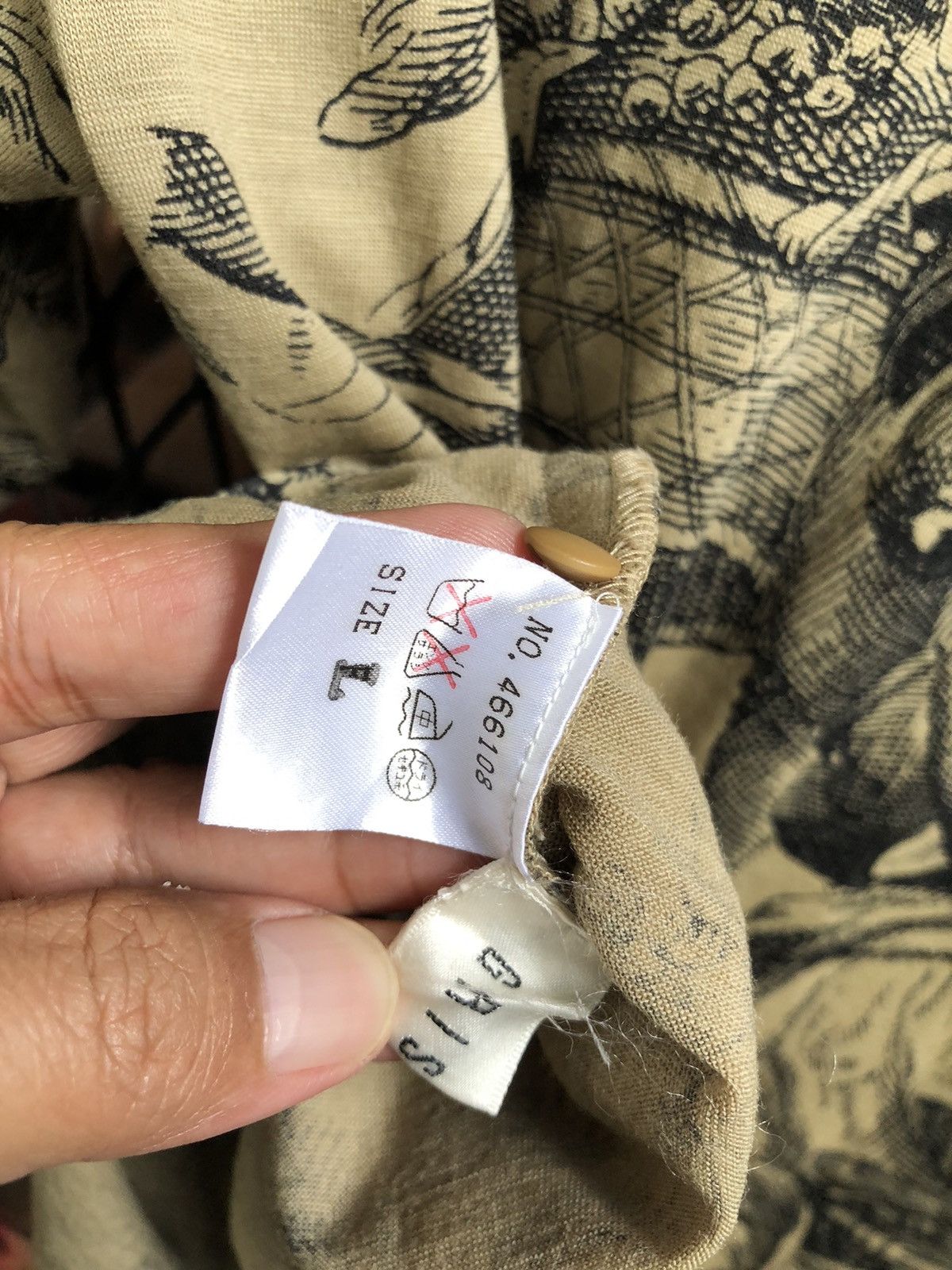 Japanese Brand JAPANESE GRISGRES MESH TOP FULL PRINT TATTO PUNK STYLE Size L / US 10 / IT 46 - 10 Thumbnail