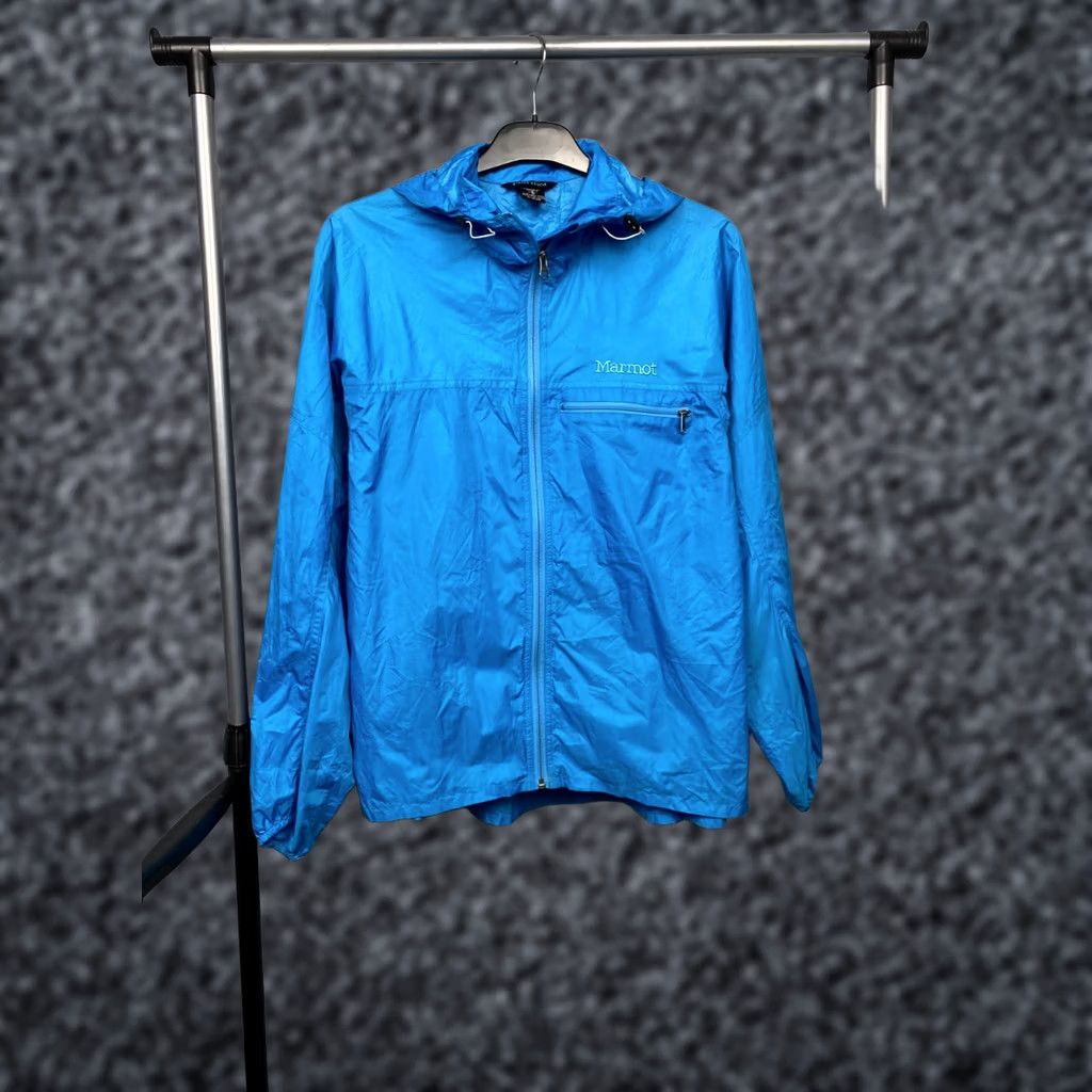 Marmot Marmot Windbreaker Jacket Womens L Blue Vintage Size L / US 10 / IT 46 - 1 Thumbnail