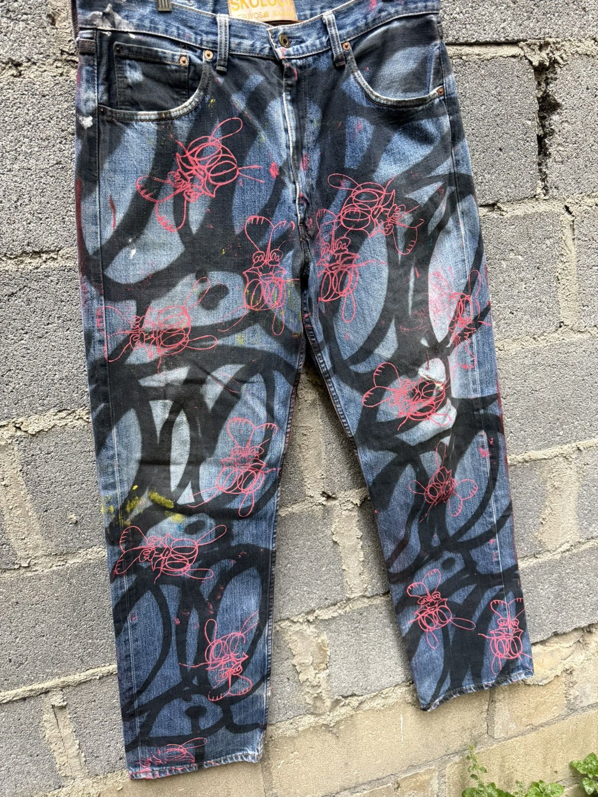 Skoloct Skoloct Spray Painted Bunny Denim Size US 36 / EU 52 - 3 Thumbnail