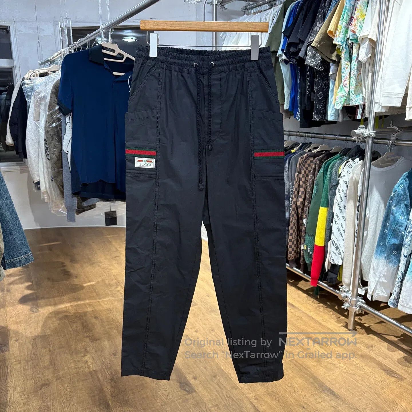 Gucci Guicci Side Logo Work Pants Size US 27 - 1 Thumbnail