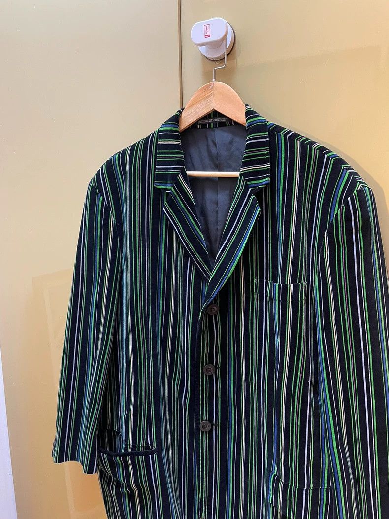 Yohji Yamamoto Yohji Yamamoto size s 93AW Velvet Stripe Suit 2501-Nextarro Size 38R - 4 Thumbnail