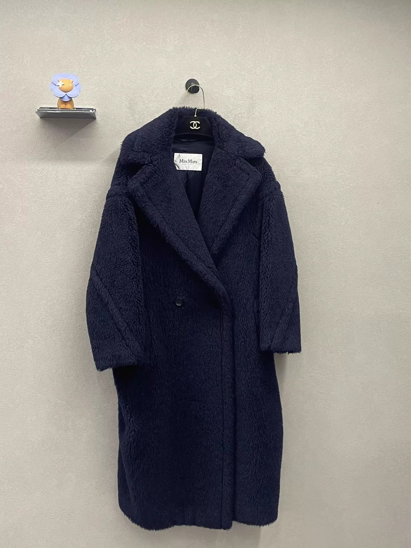 Max Mara MaxMara Navy Blue Long Coat XS Alpaca/Wool/Silk Near New Size XS / US 0-2 / IT 36-38 - 1 Thumbnail